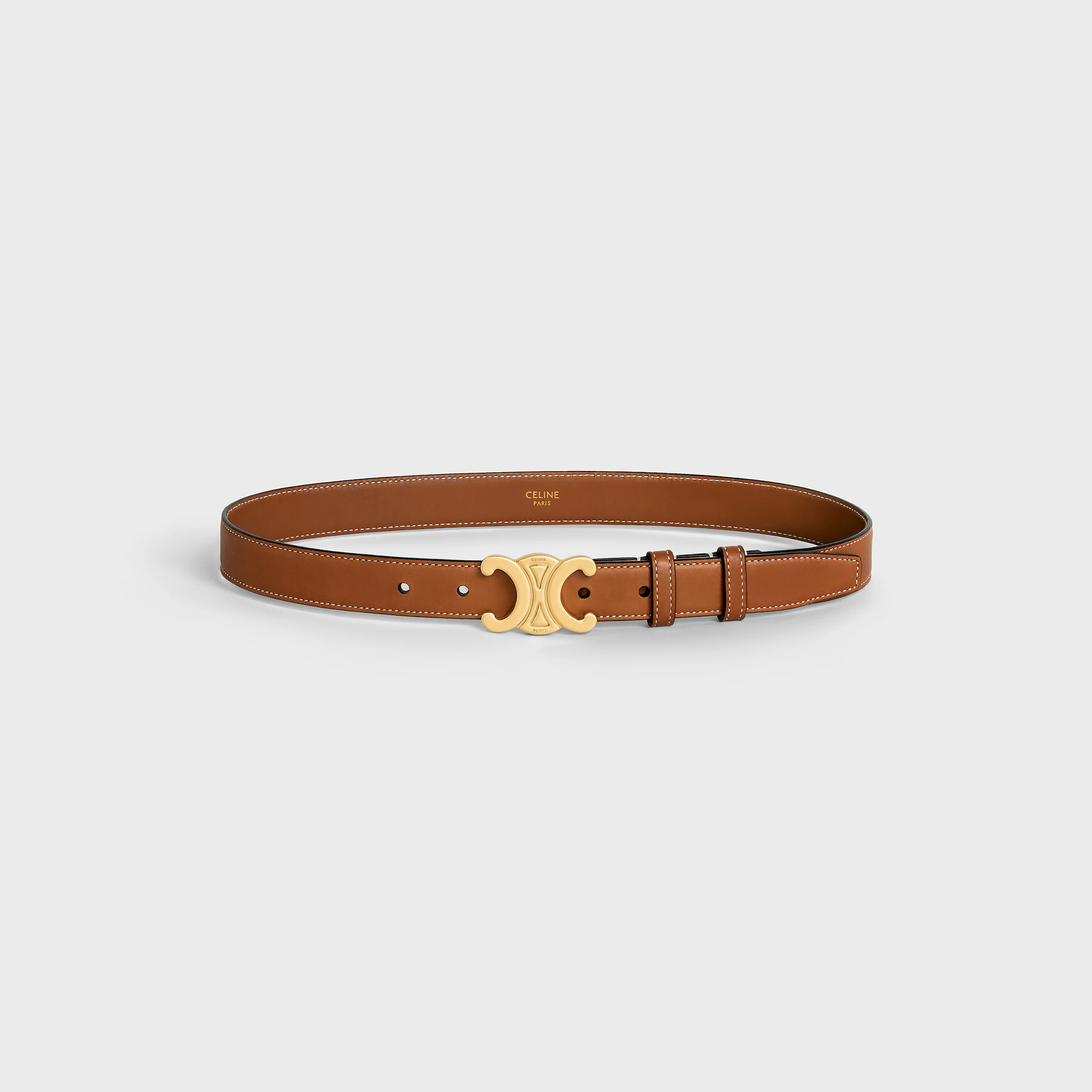 Ceinture Triomphe 25 MM EN Cuir de Veau Naturel