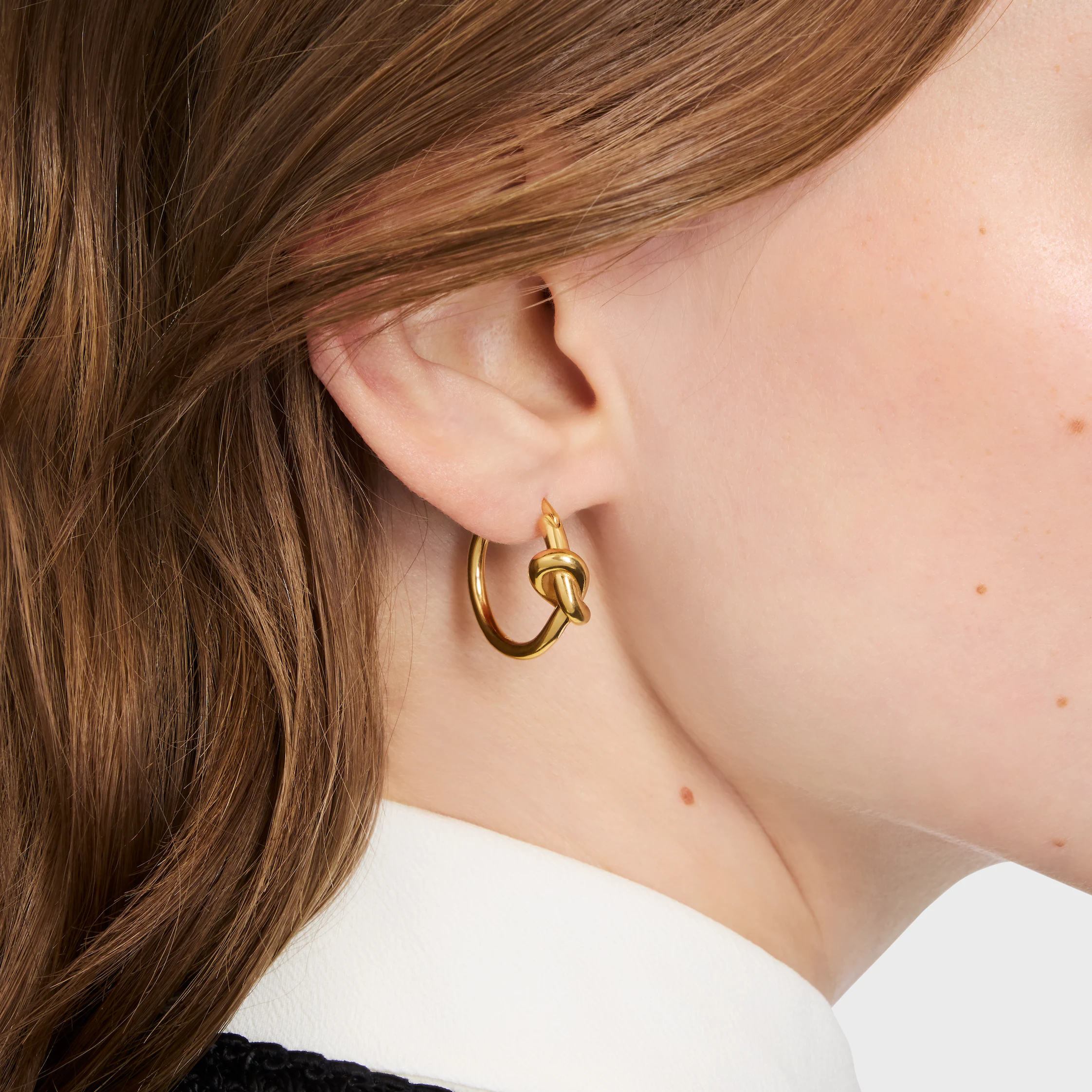 Petits boucles d'oreilles en laiton avec finition or