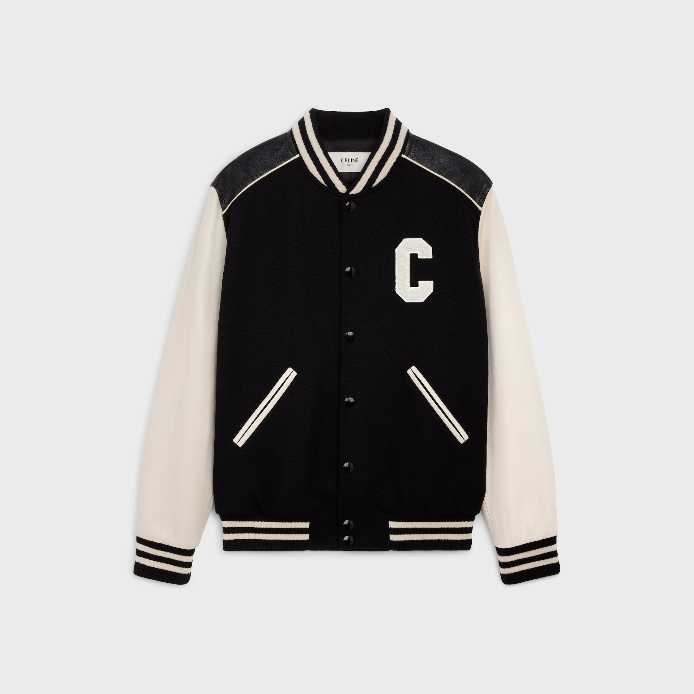blouson teddy classique en laine structurée