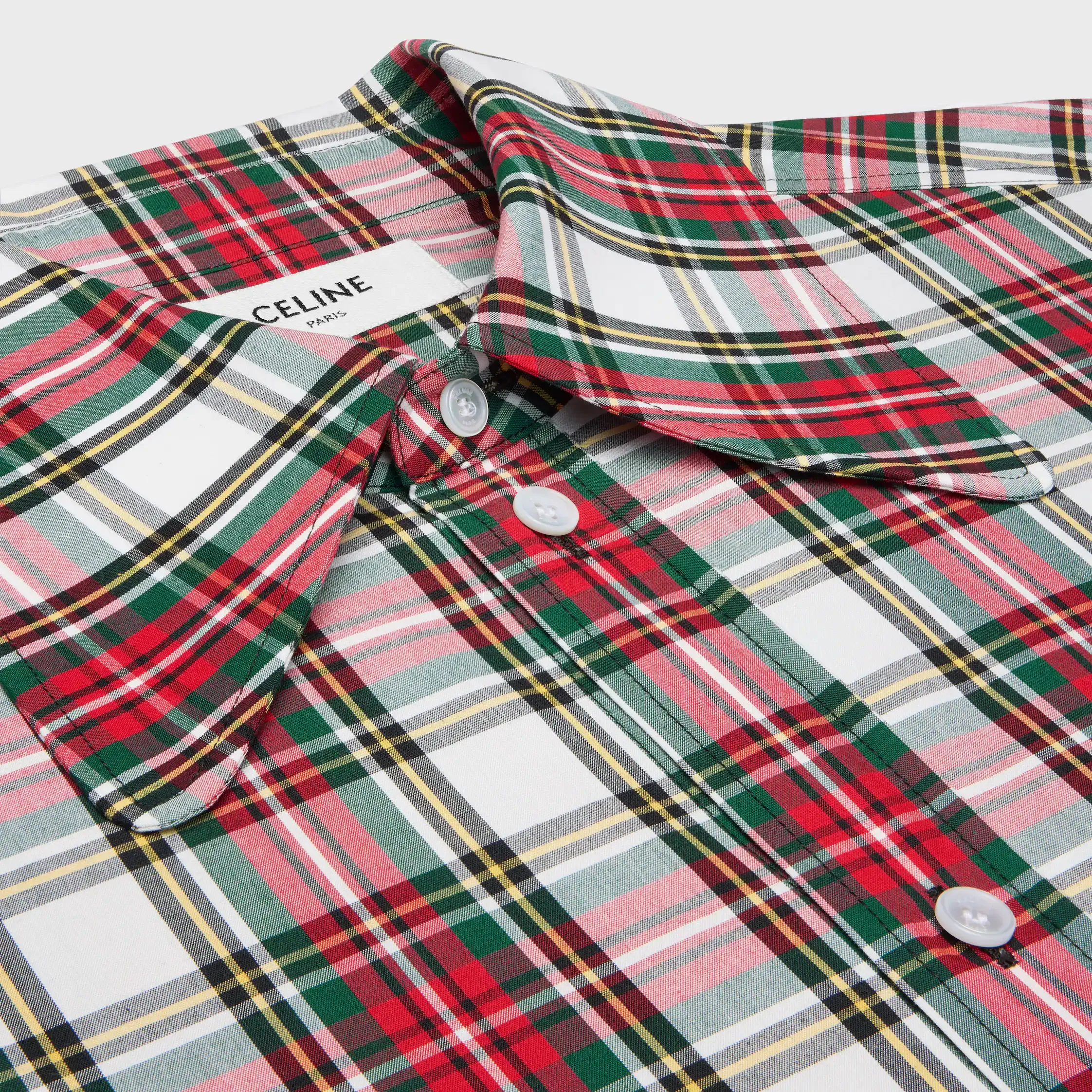 chemise en coton à motif tartan