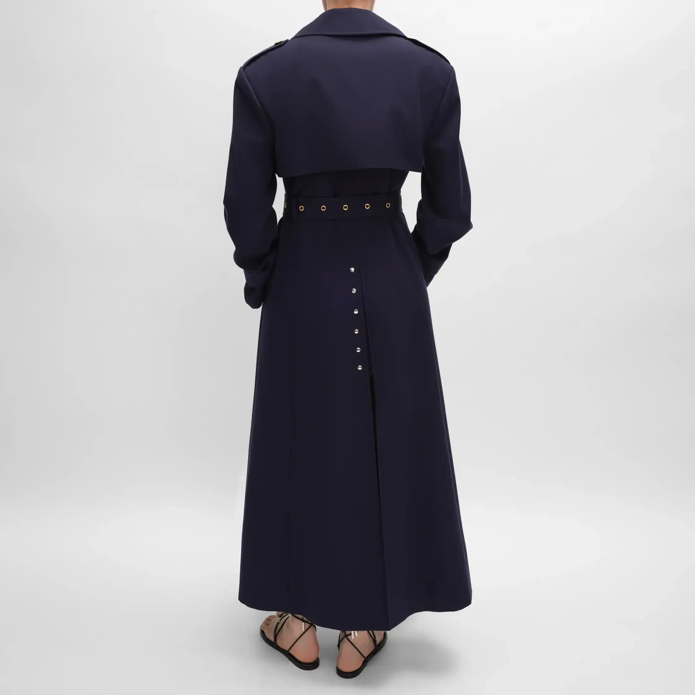 Trench coat homme en gabardine de coton et laine