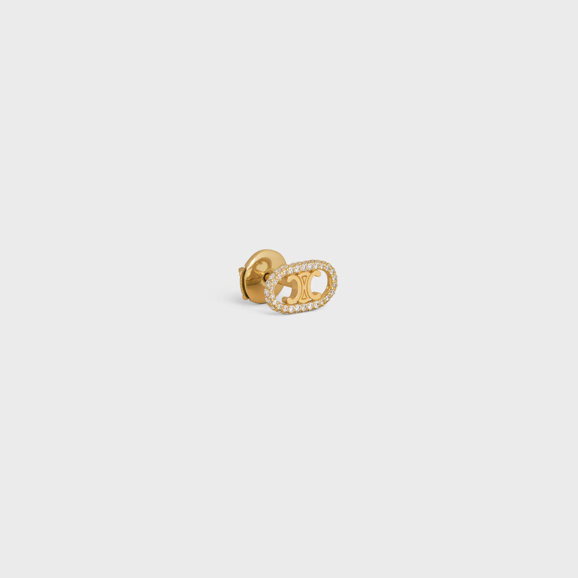 Maillon Triomphe Stud en or jaune et diamants