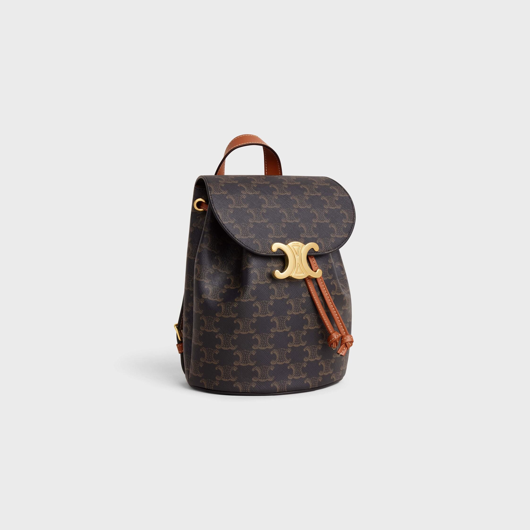SAC À DOS CELINE BONNIE EN TISSU TRIOMPHE ET CUIR DE VEAU