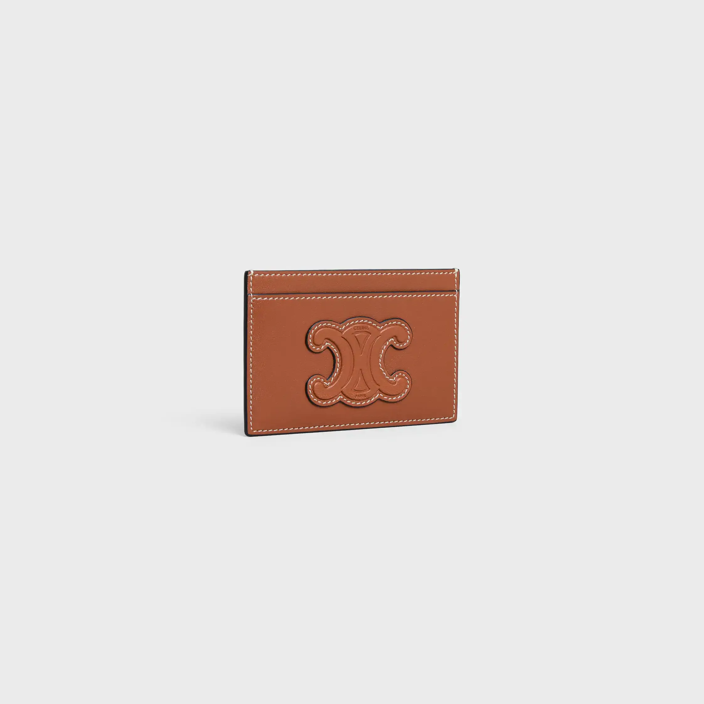 Porte-cartes en peau de mouton lisse