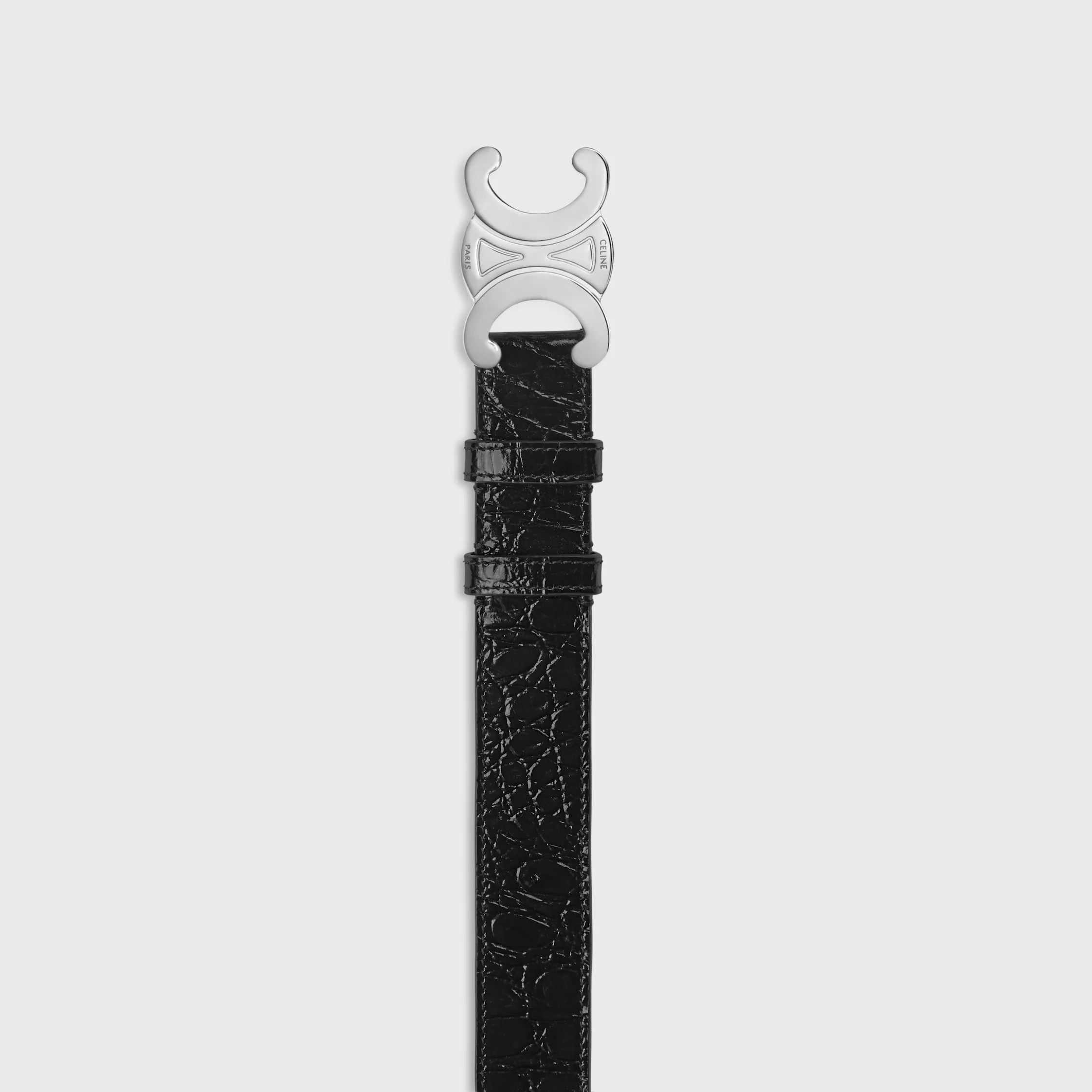 Ceinture Triomphe 30 MM IN Cuir croco gravé