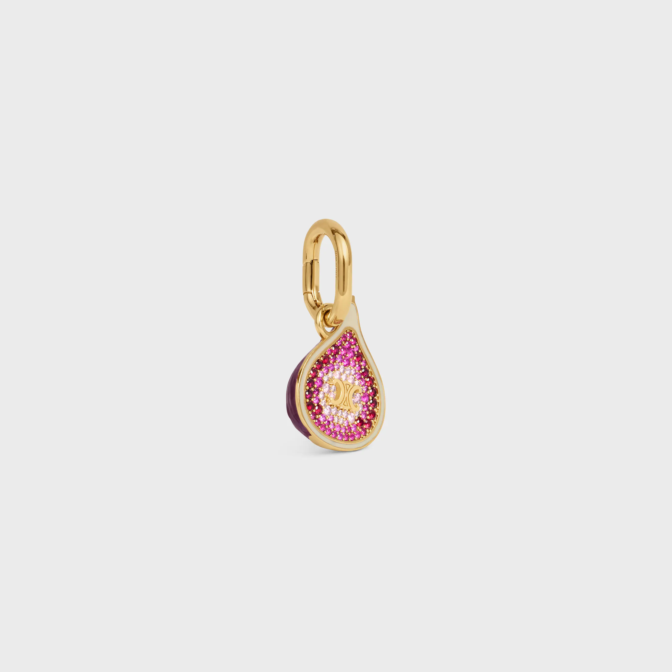 CHARM EN LAITON FINI OR, ÉMAIL ET STRASS
