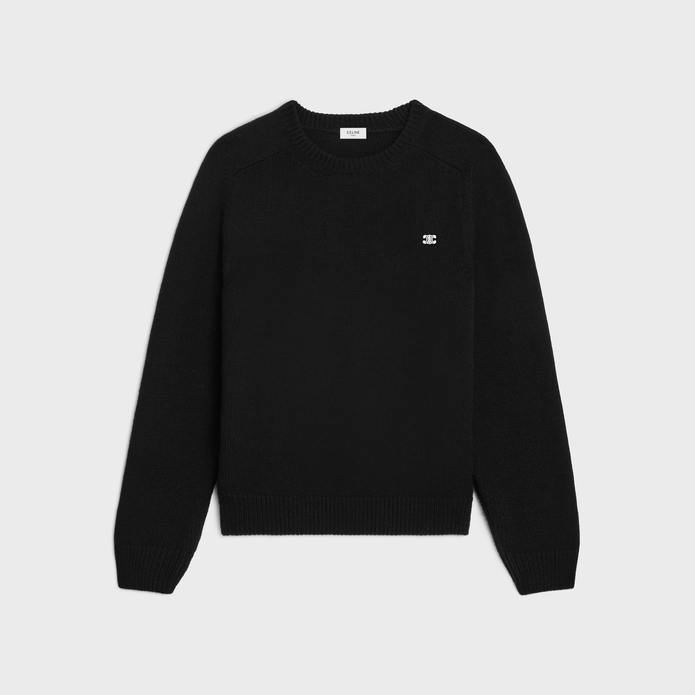 pull col rond en laine et cachemire