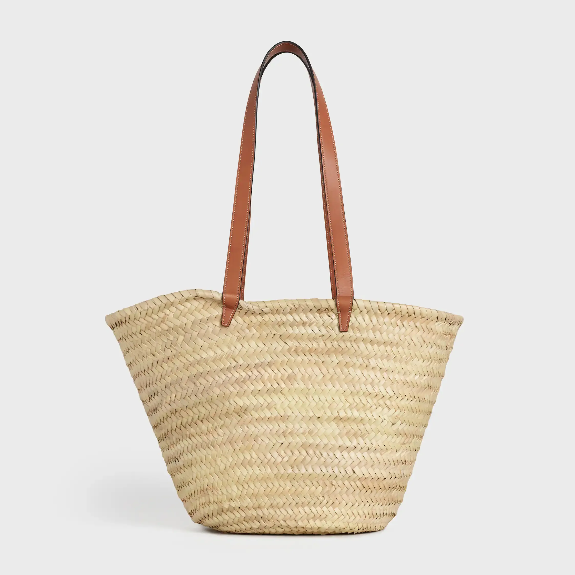 MEDIUM CELINE CLASSIC PANIER EN FEUILLES DE PALME ET VEAU
