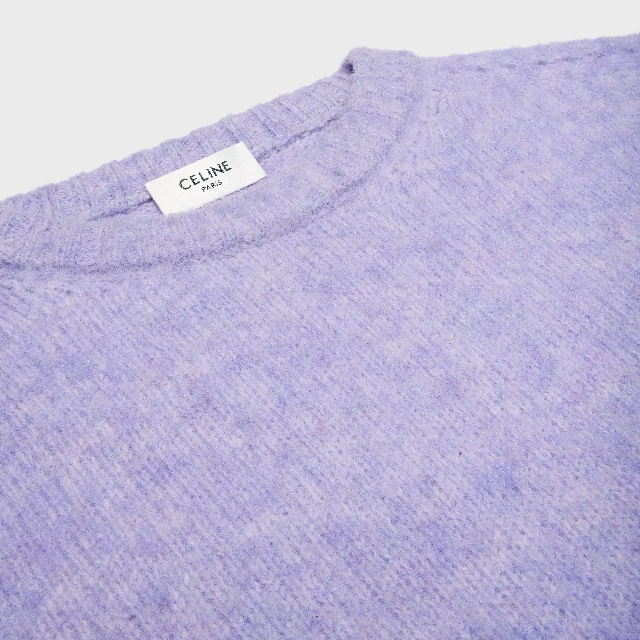pull col rond en laine de Shetland