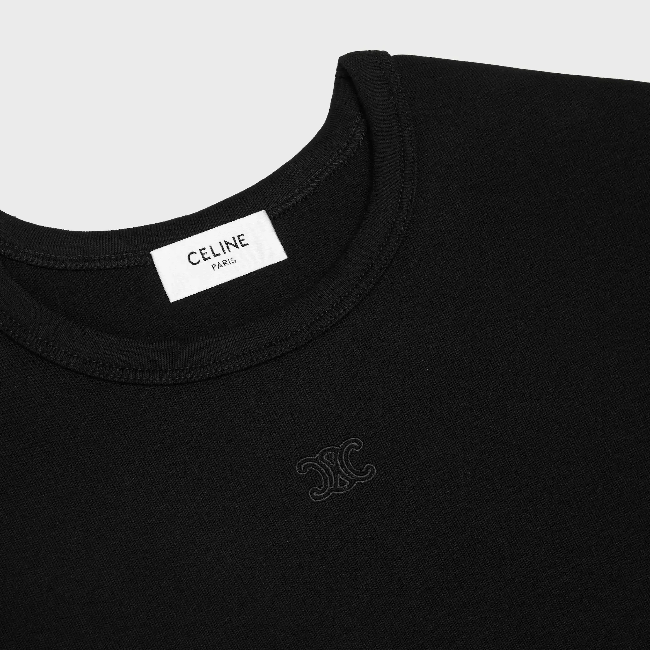 t-shirt à manches longues TRIOMPHE EN MAILLE COTON RIBBÉ