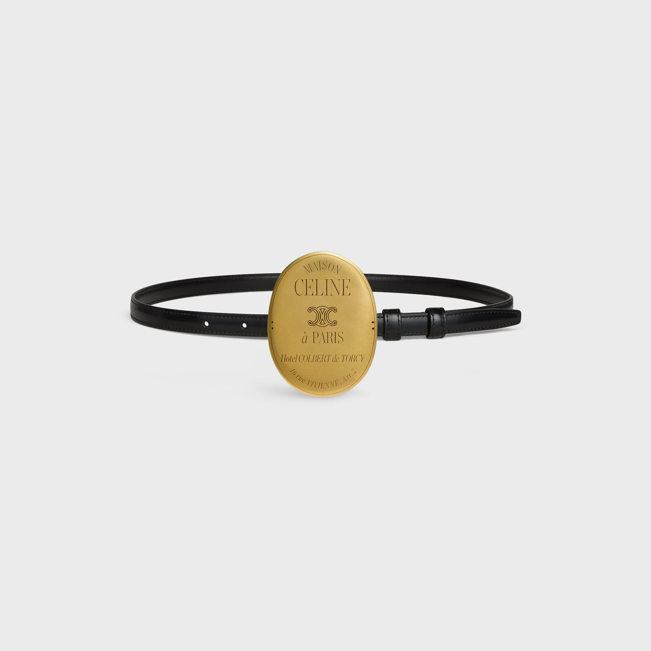 CEINTURE MAISON CELINE 13 MM EN CUIR TAURILLON