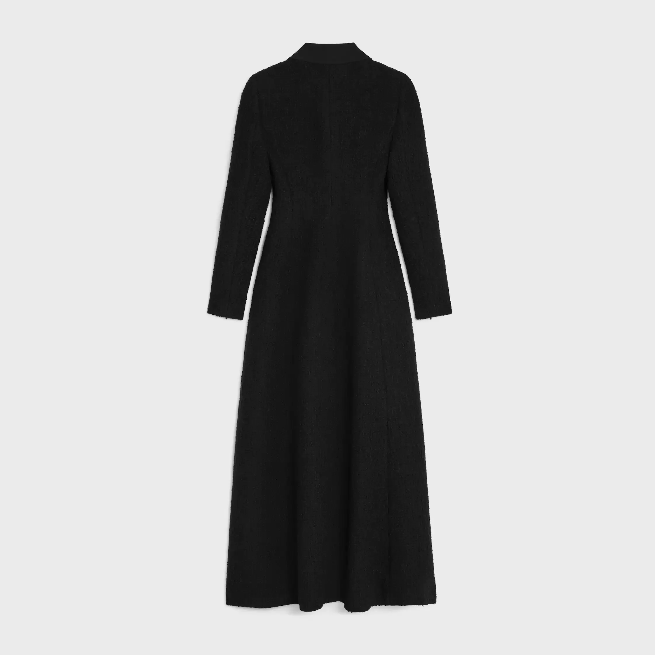 manteau à double boutonnage en laine natté