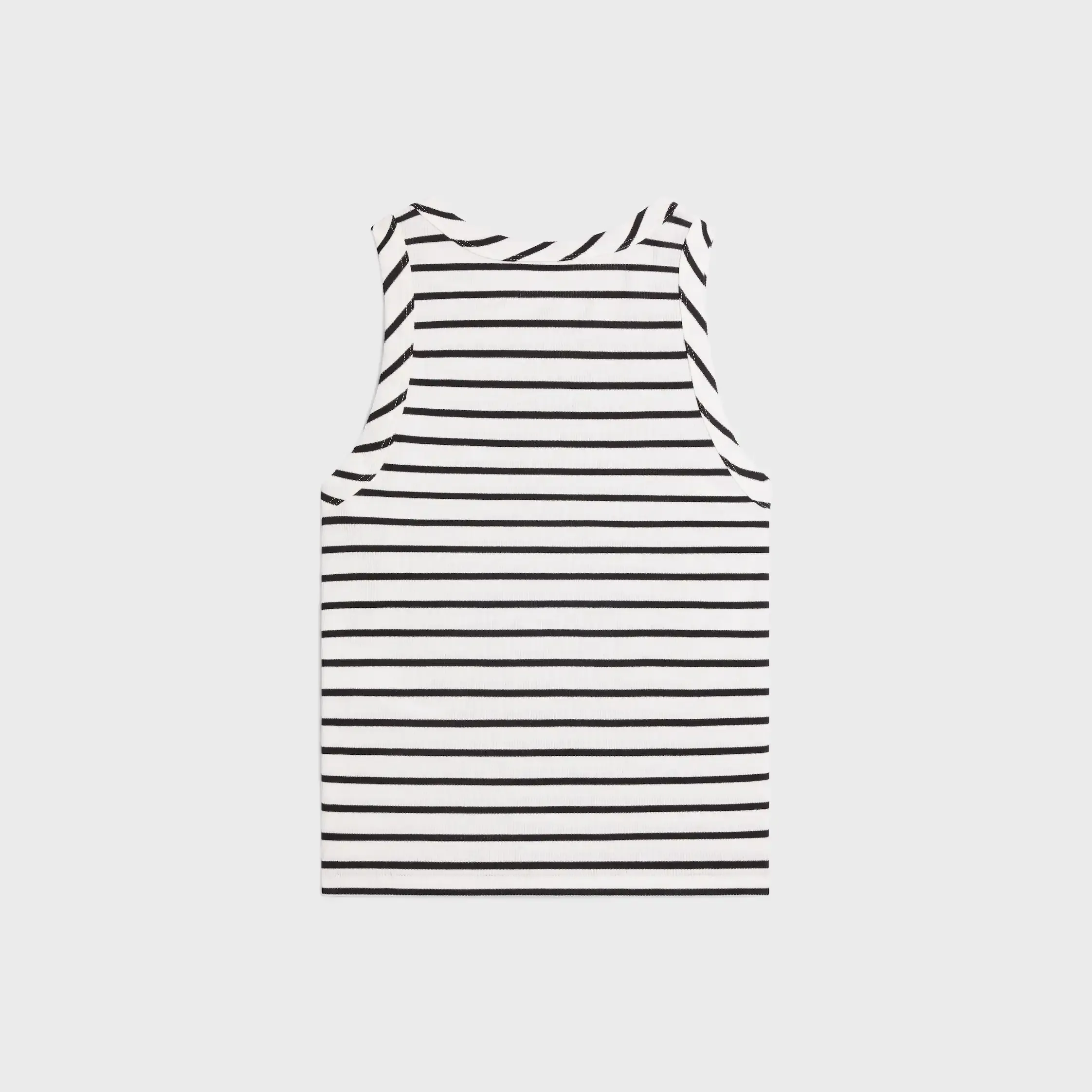 T-shirt triomphe à rayures en jersey de soie