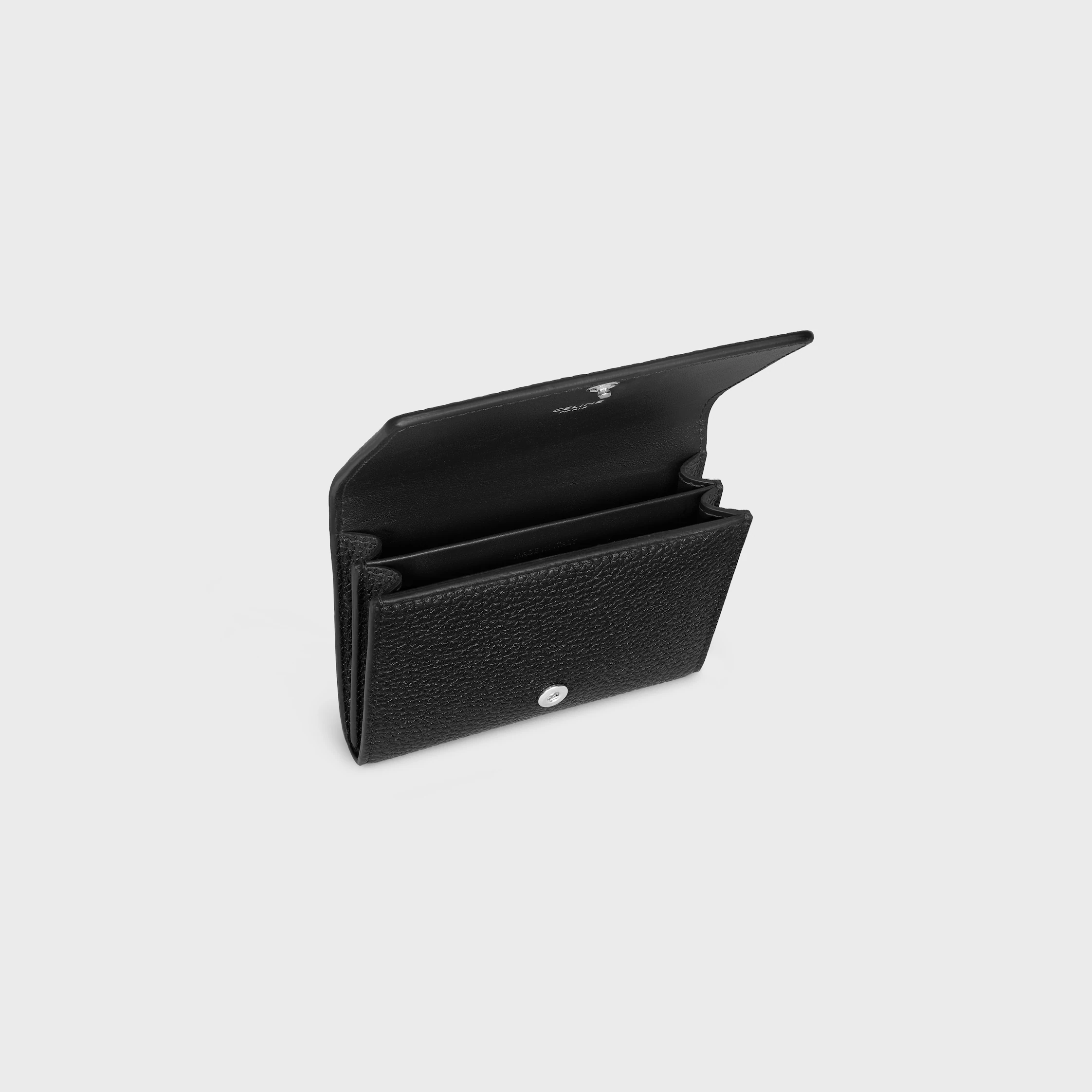 Porte-cartes de visite en cuir de veau grainé