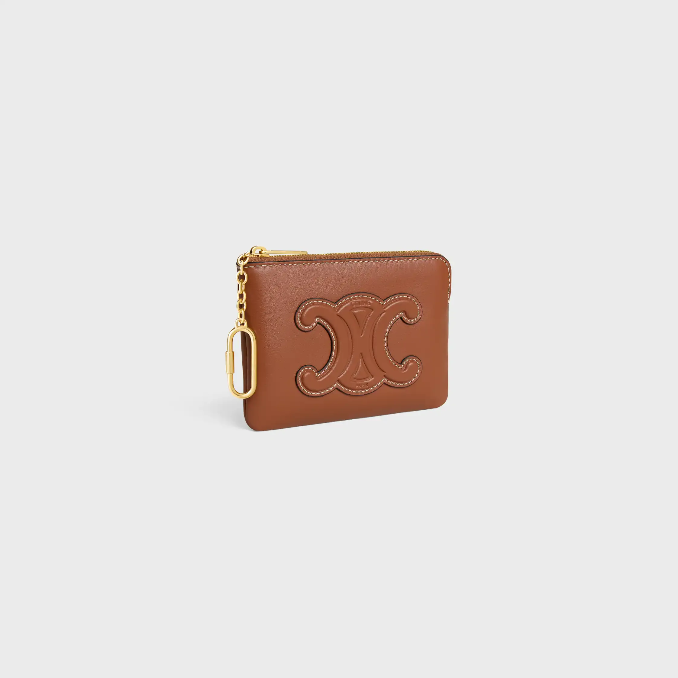 Porte-monnaie en cuir de veau lisse