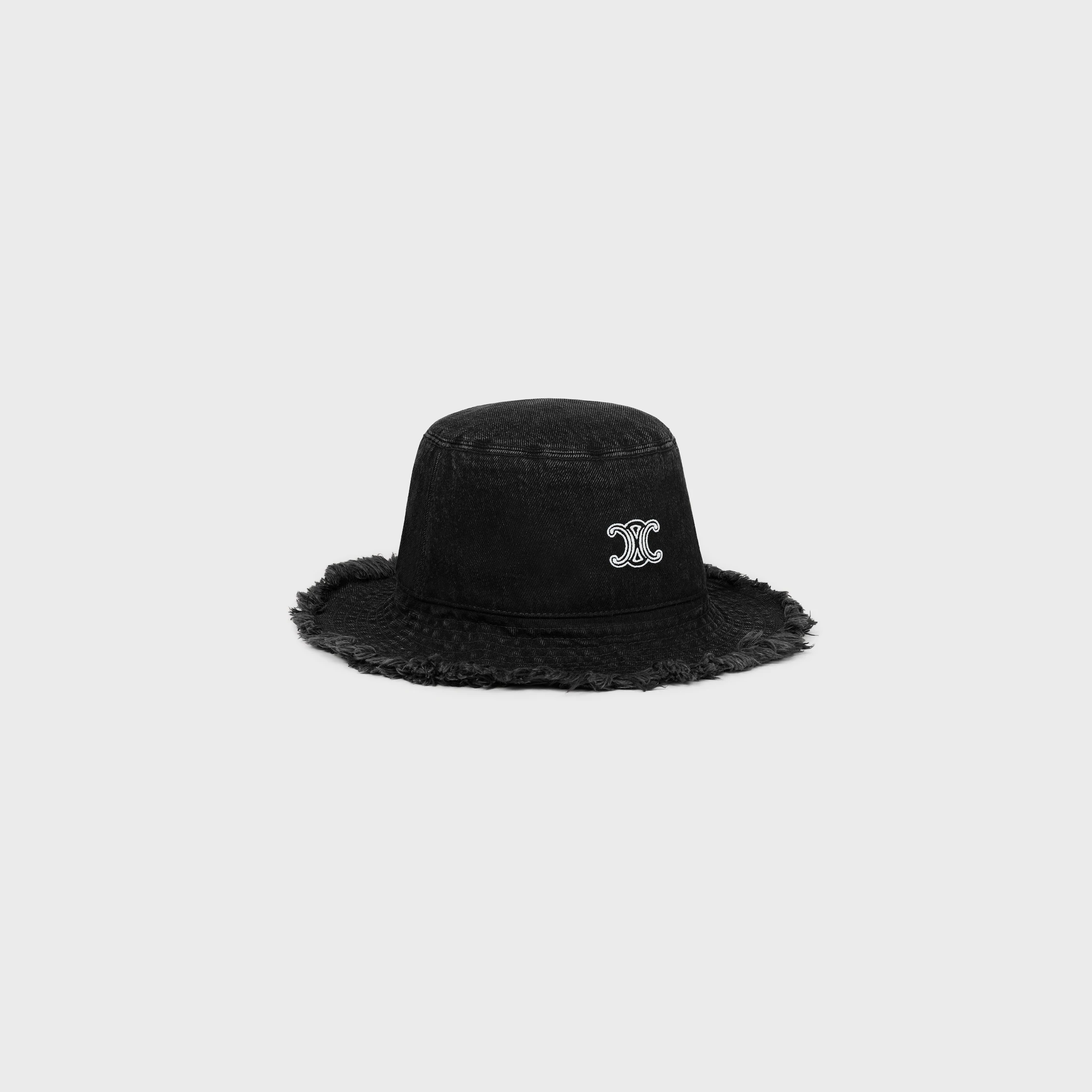 chapeau melon en denim coton