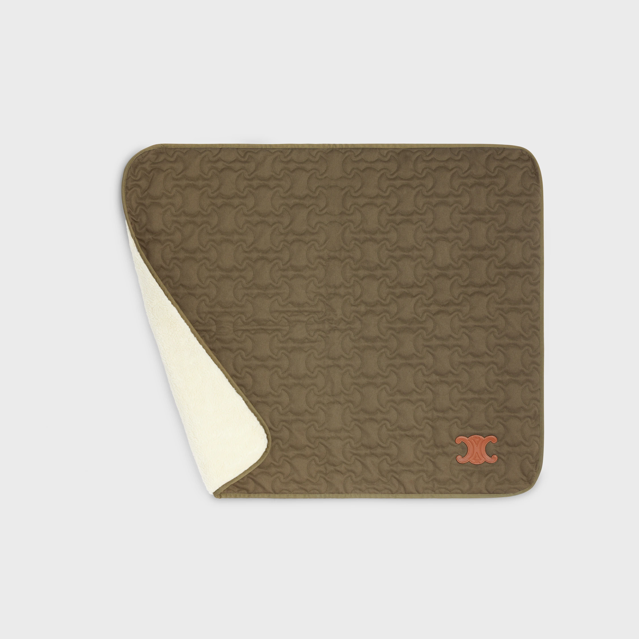 PETIT COUVERTURE POUR CHIEN EN TISSU GABARDINE QUILLÉ ET LAIN