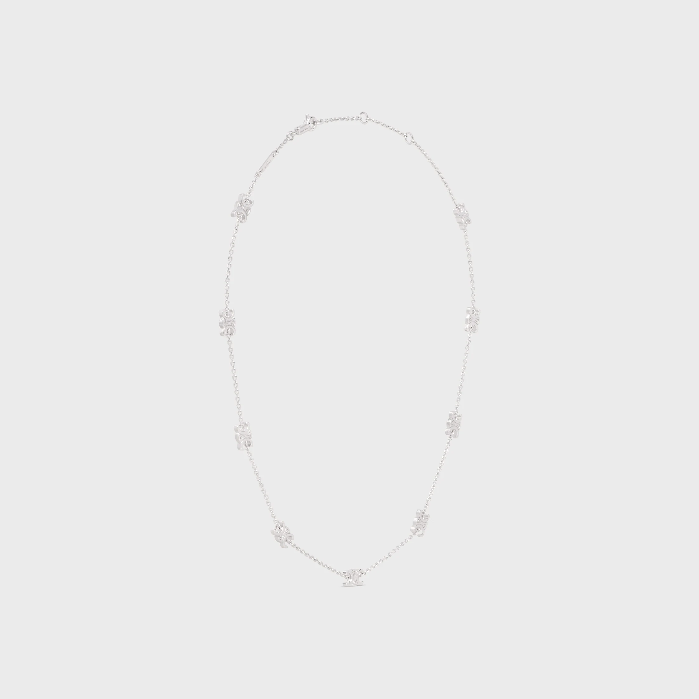 Collier Triomphe Mini Triomphe en laiton avec finition rhodiée