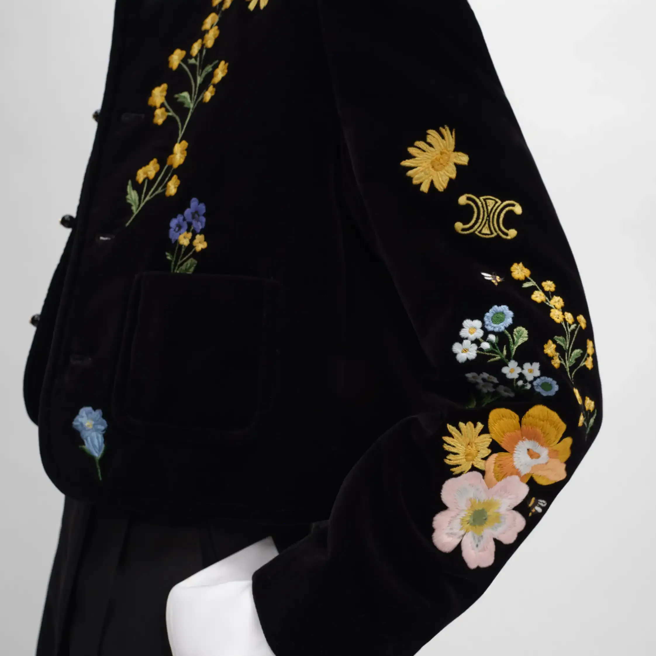 Veste iconique brodée en velours