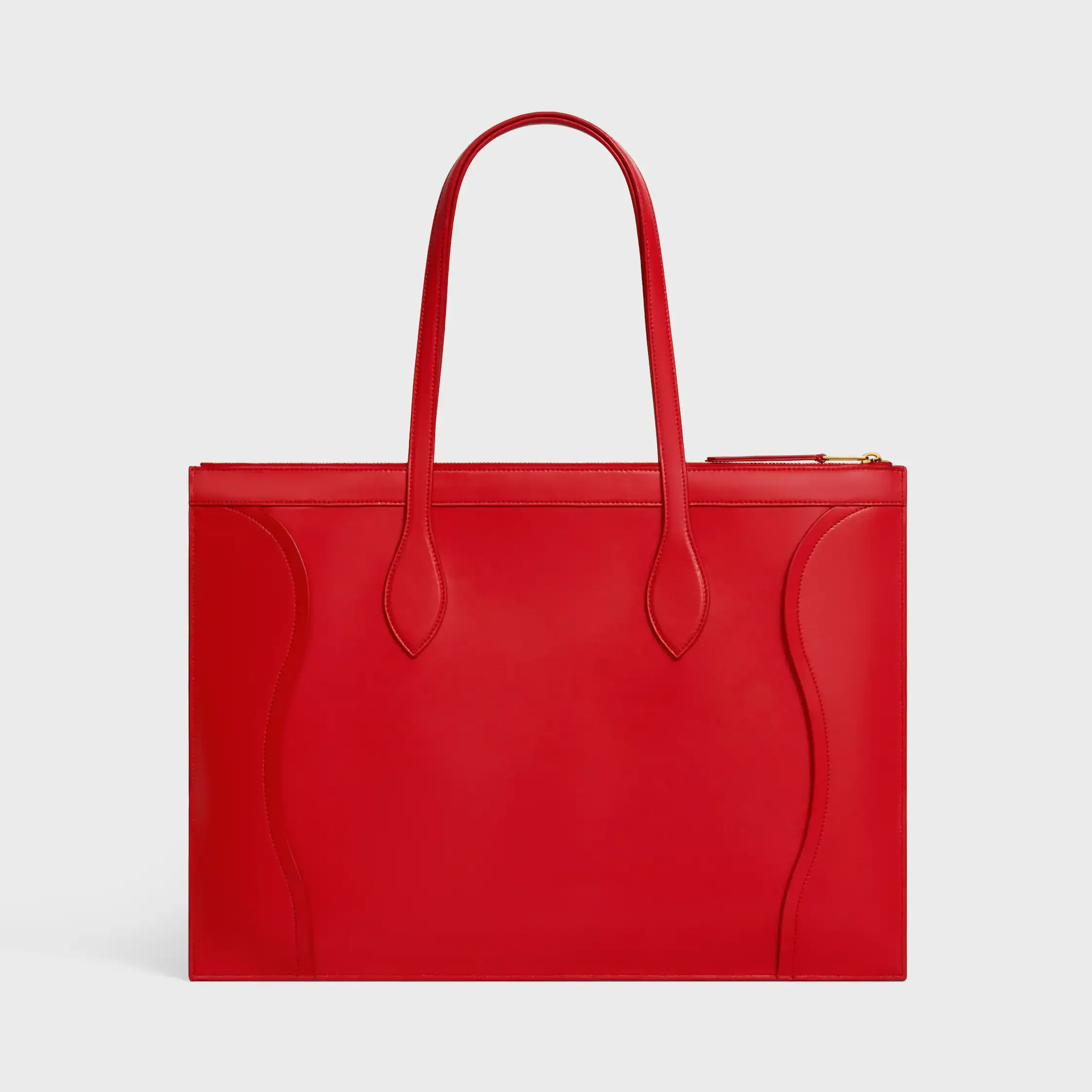 VALISE PLATE EN CUIR DE VEAU BRILLANT