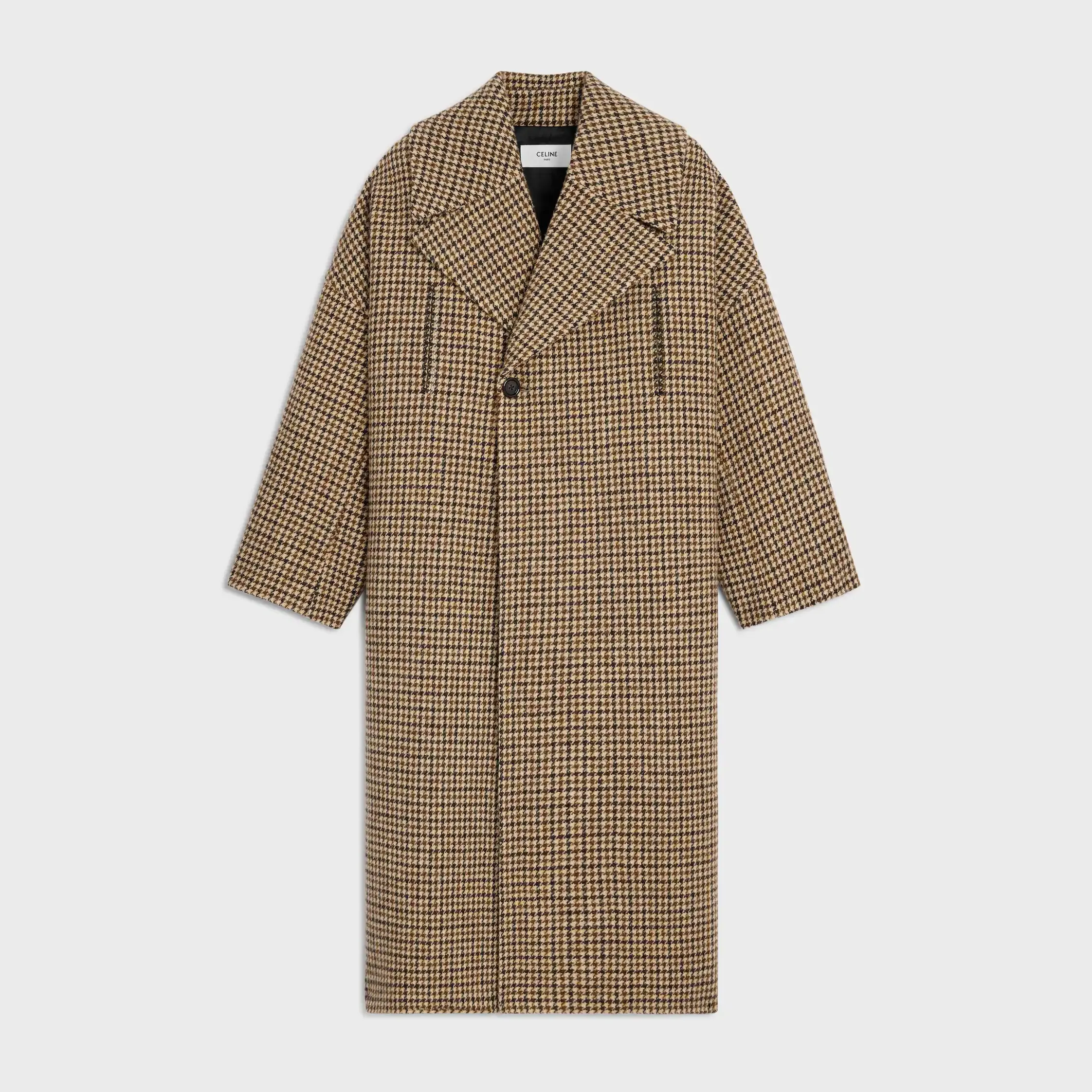 manteau en laine à motif tartan