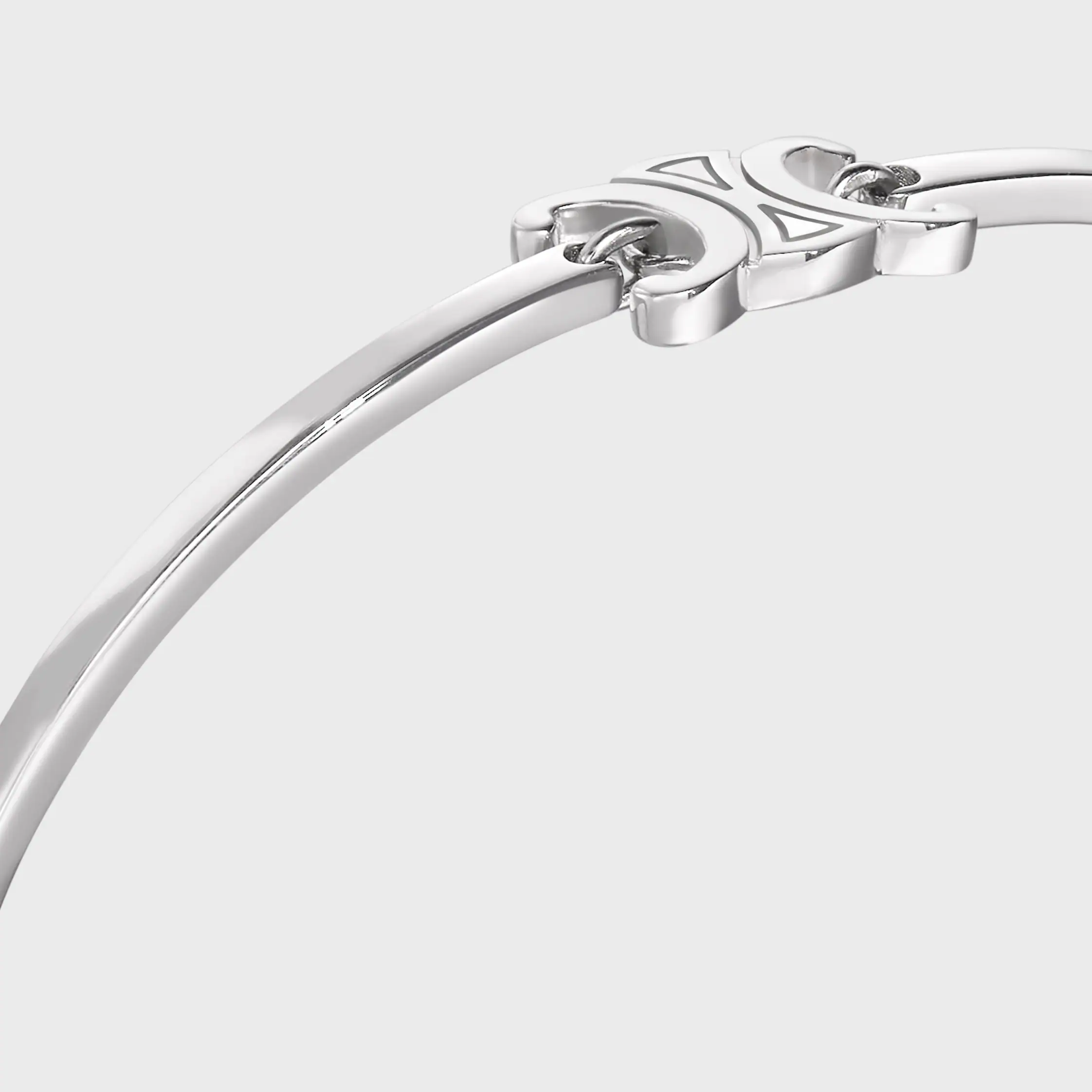 Bracelet articulé Triomphe en laiton avec finition rhodiée