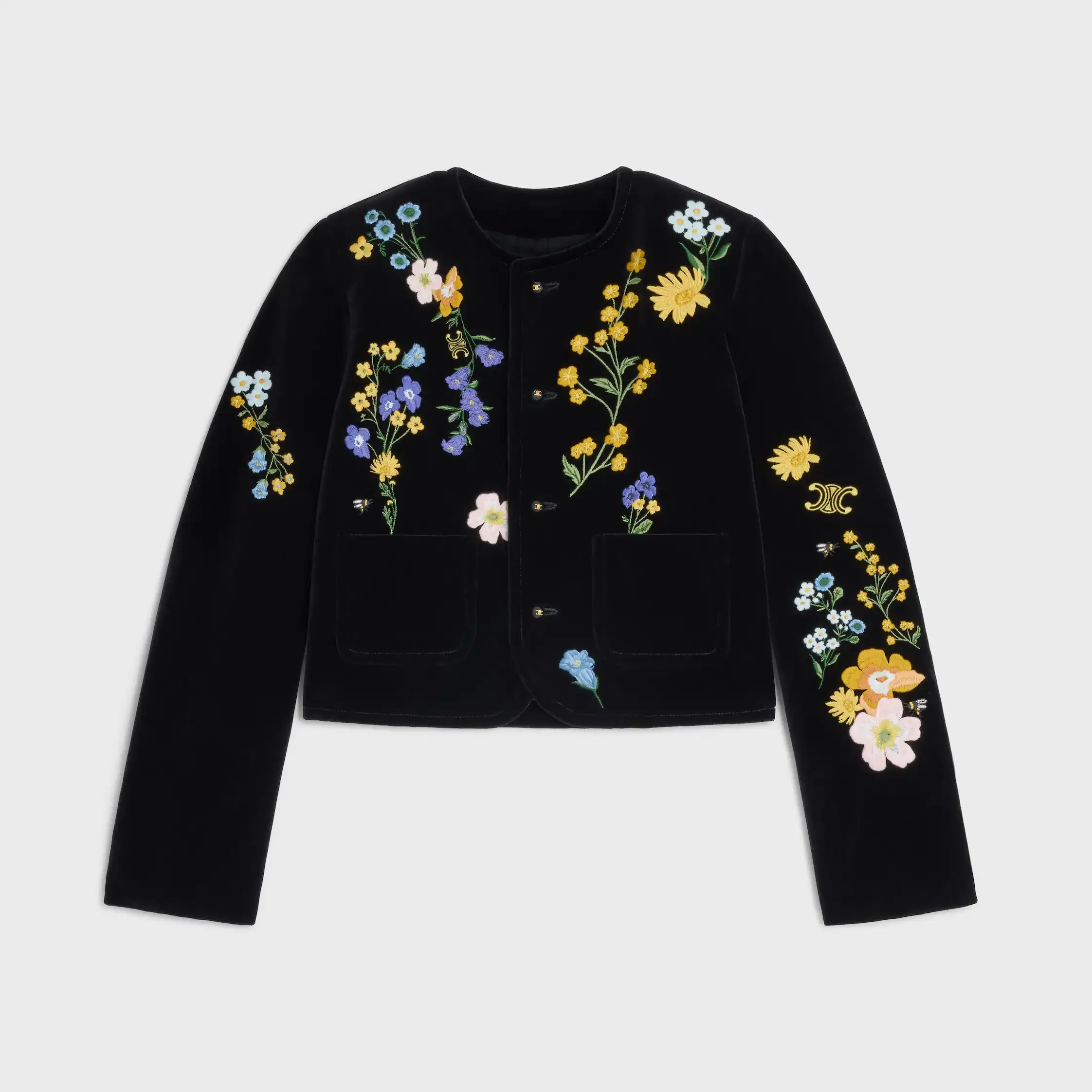 Veste iconique brodée en velours