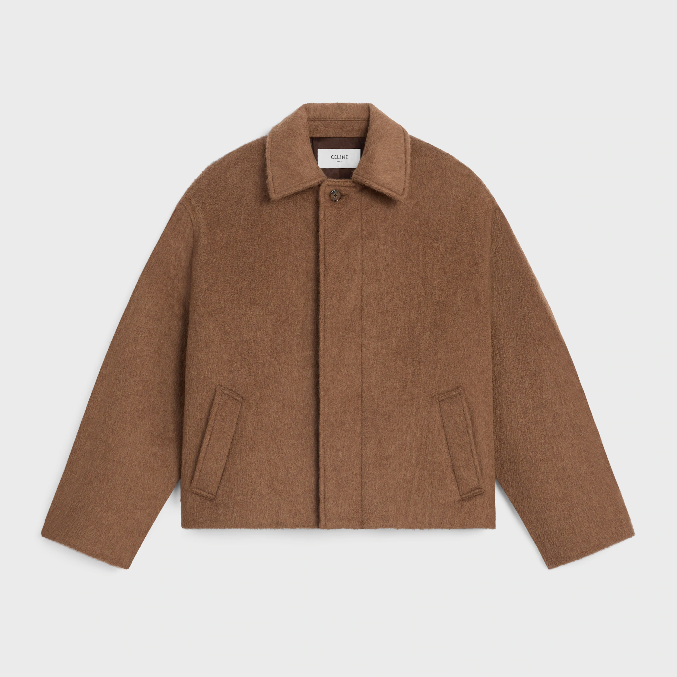 manteau IN en cachemire double-face et chameau