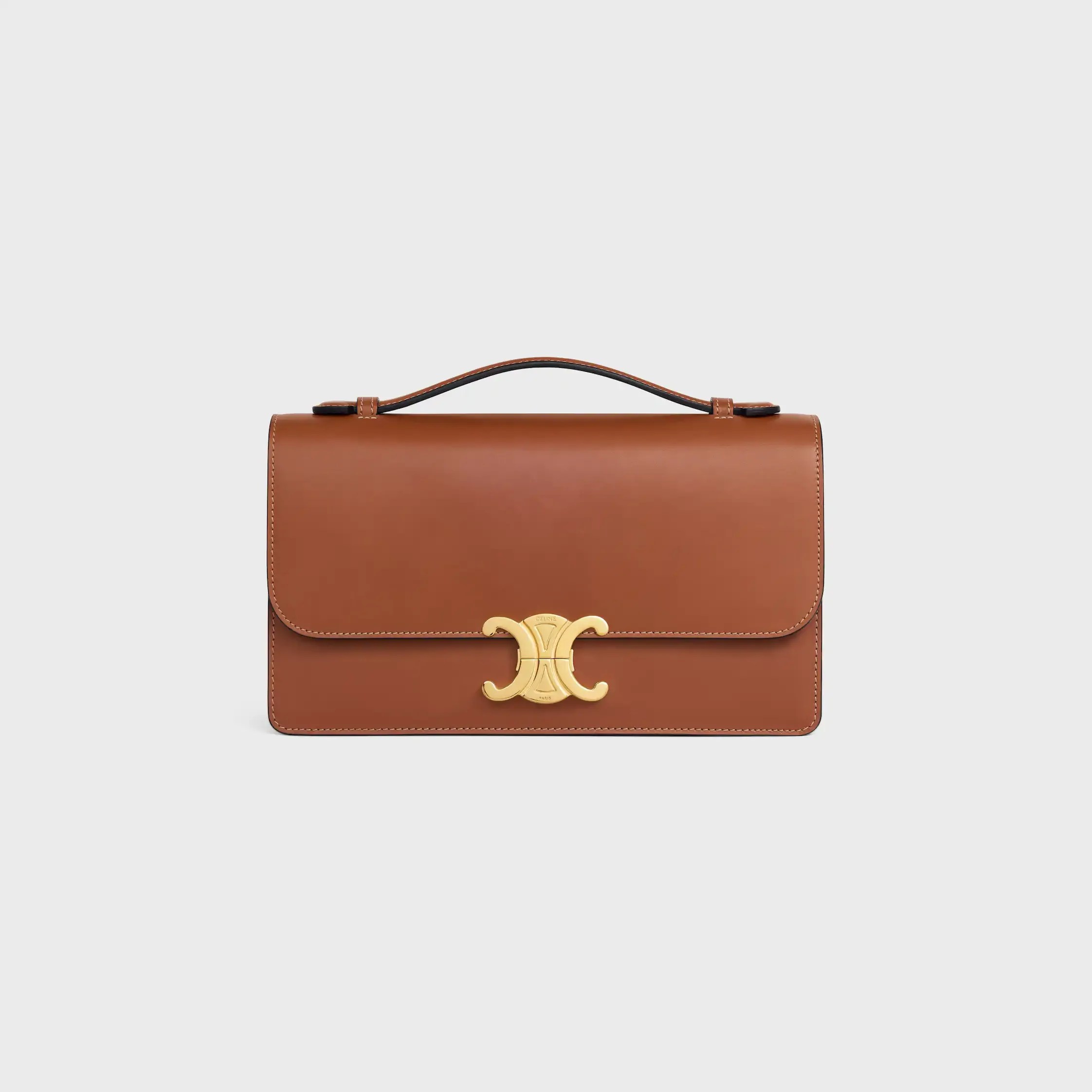 MEDIUM TRIOMPHE FOLIO EN CUIR DE VEAU NATUREL