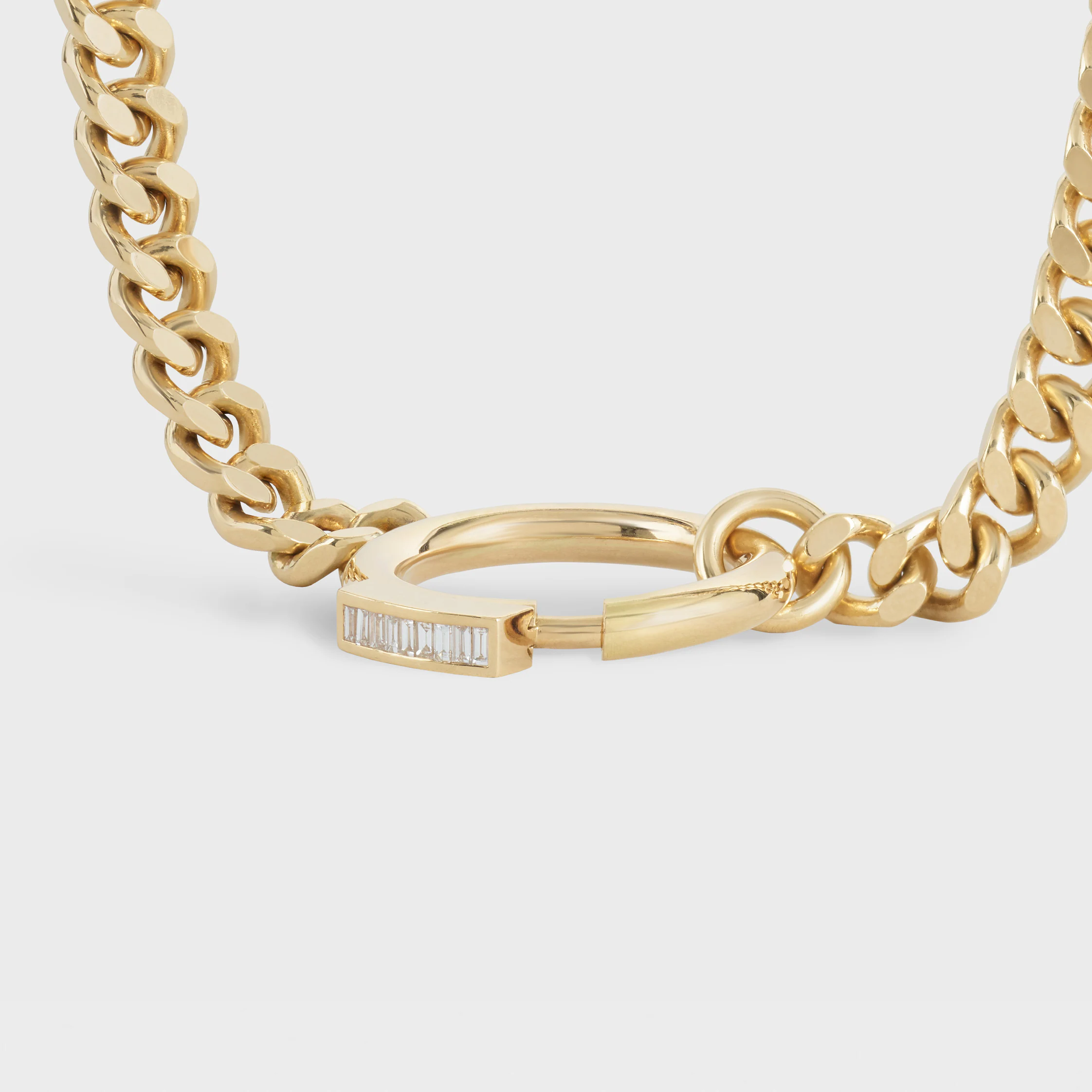 Collier système en or jaune et diamants