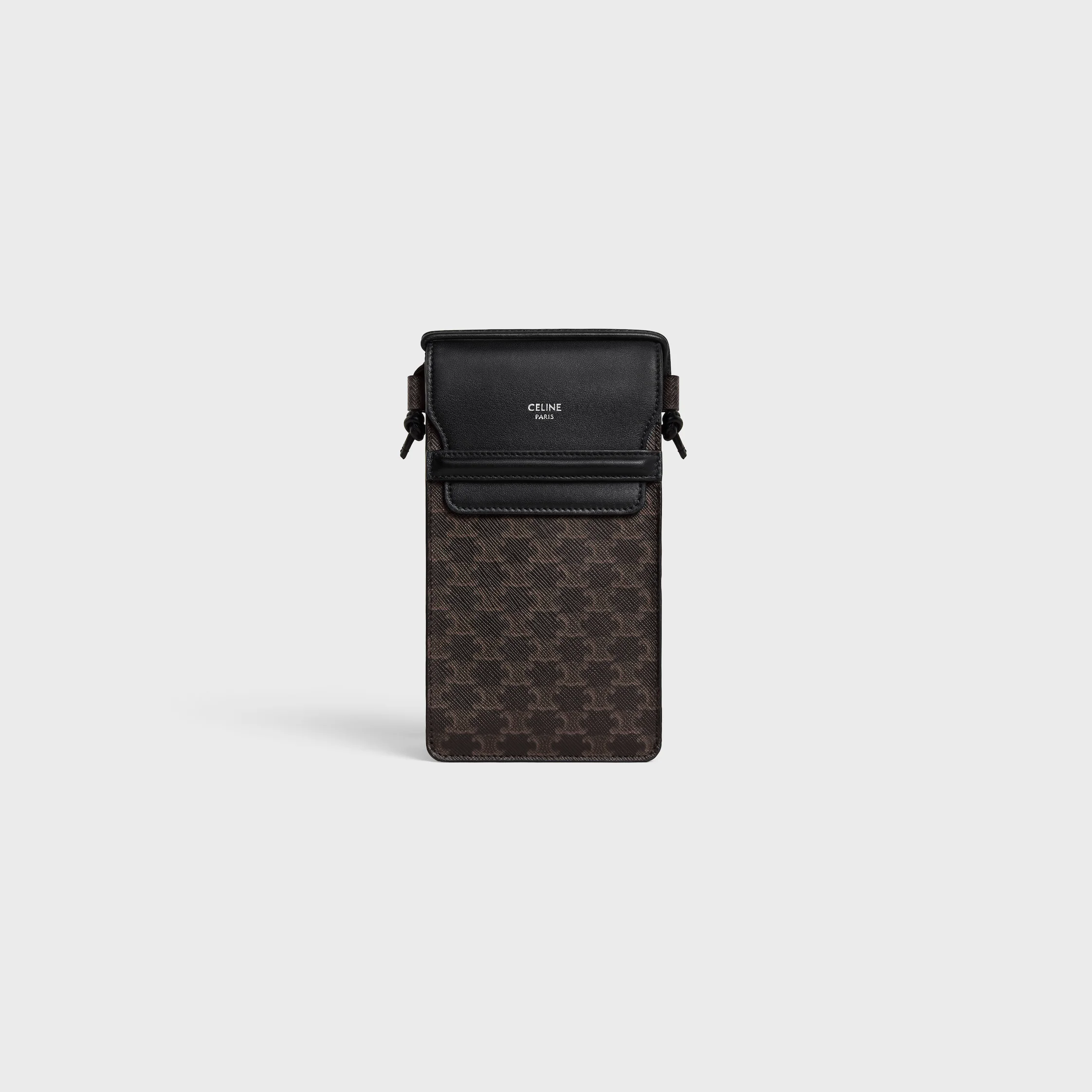 POCHETTE TÉLÉPHONE EN CANVAS TRIOMPHE ET PEAU DE MOUTON