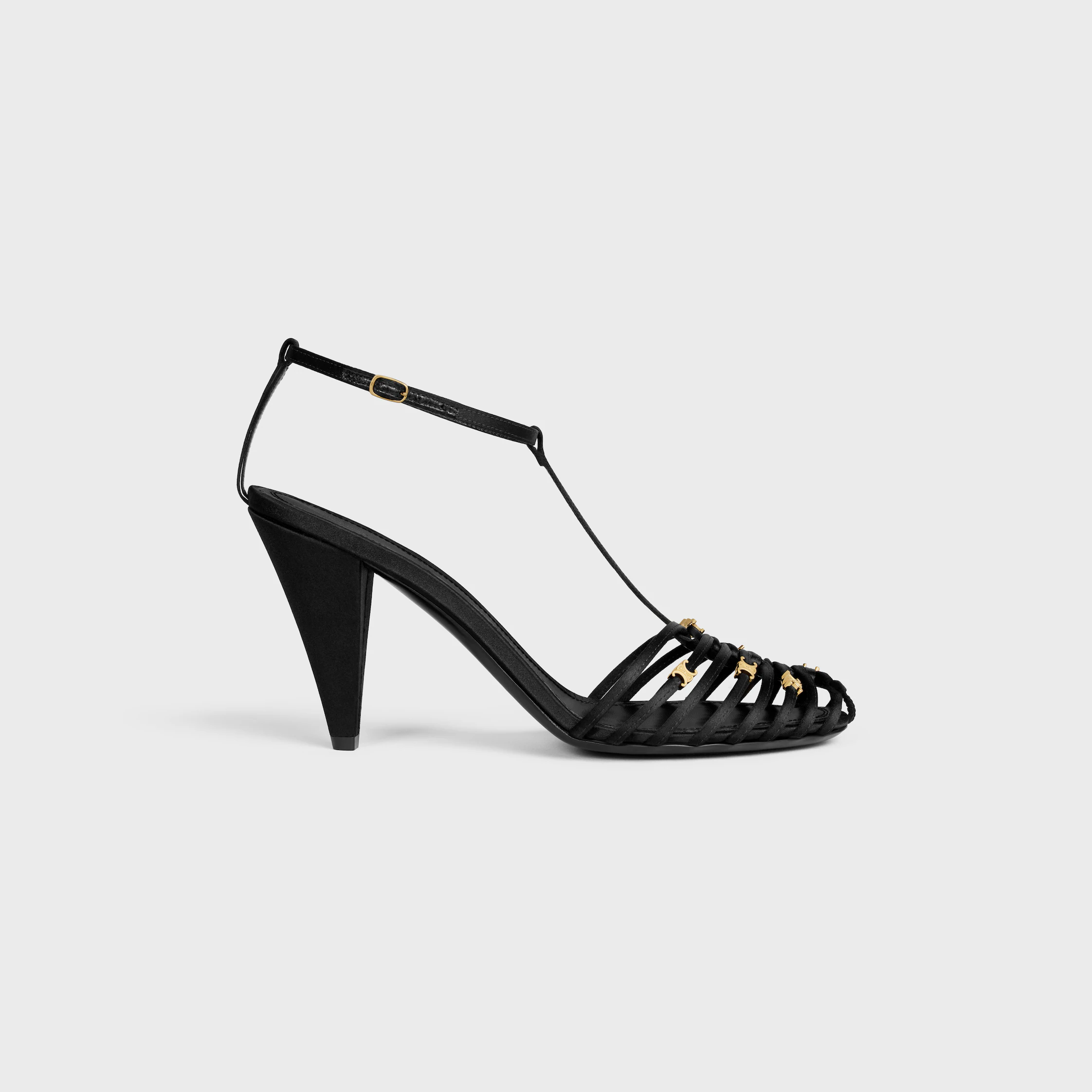 SANDALE À TALON EN SATIN