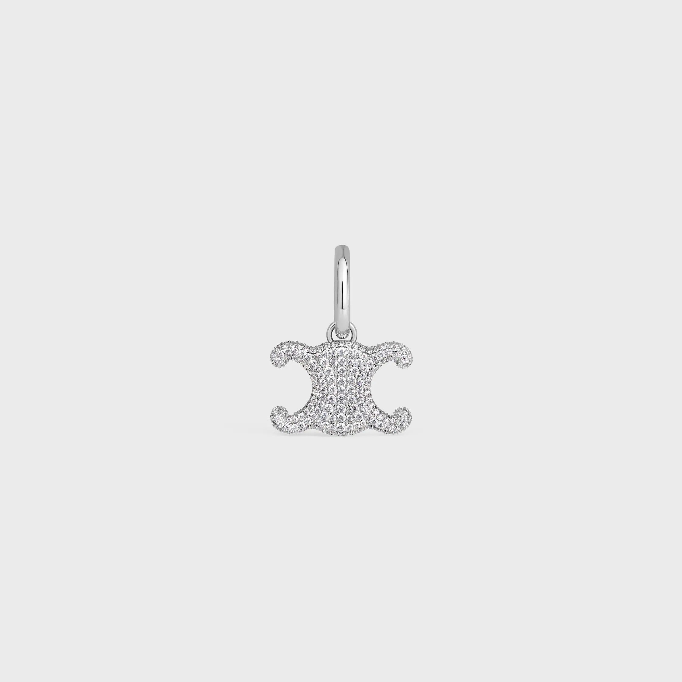 Charms Celine Triomphe en strass et laiton avec finition rhodiée