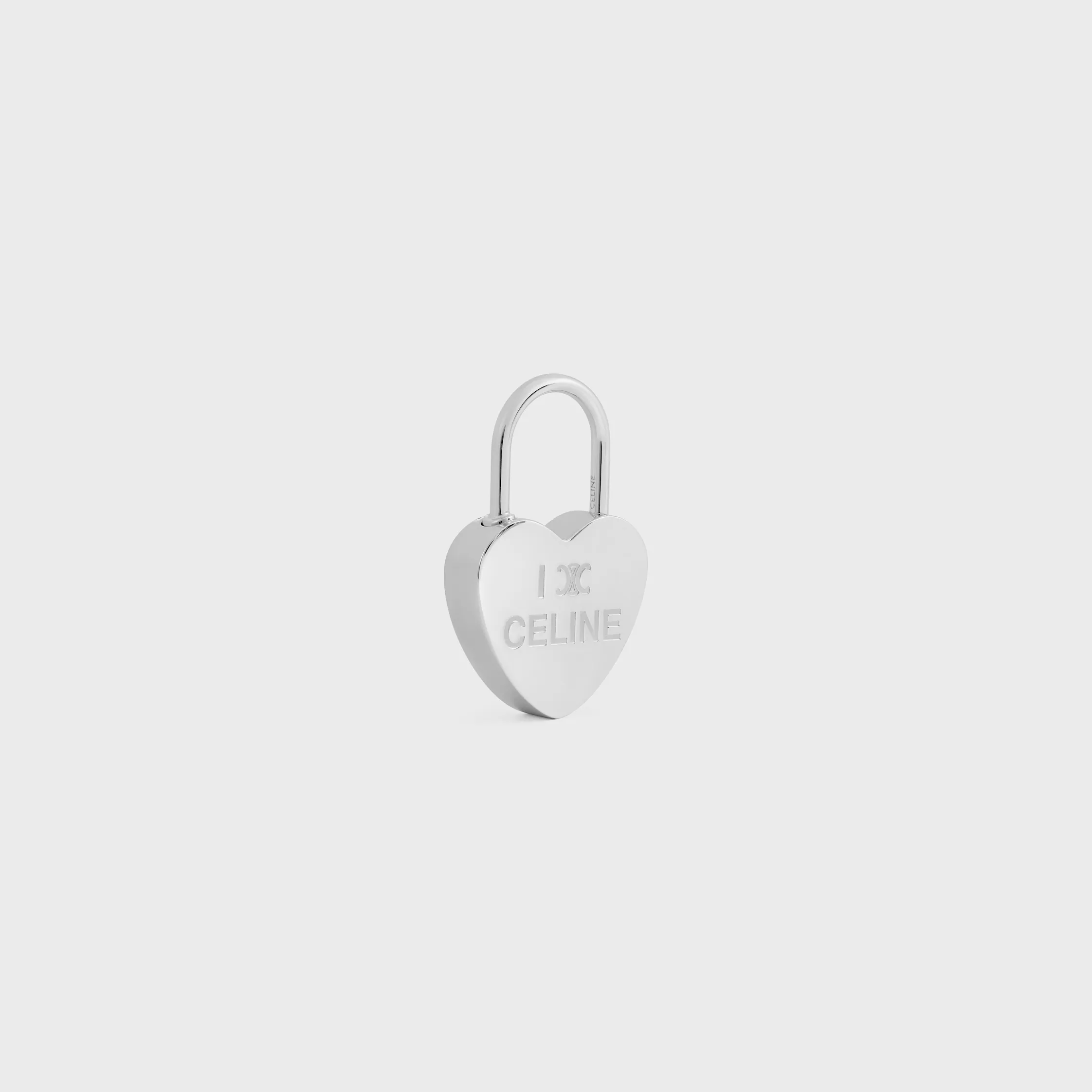 CHARM COEUR SERRURE EN LAiton FINI RHODIUM