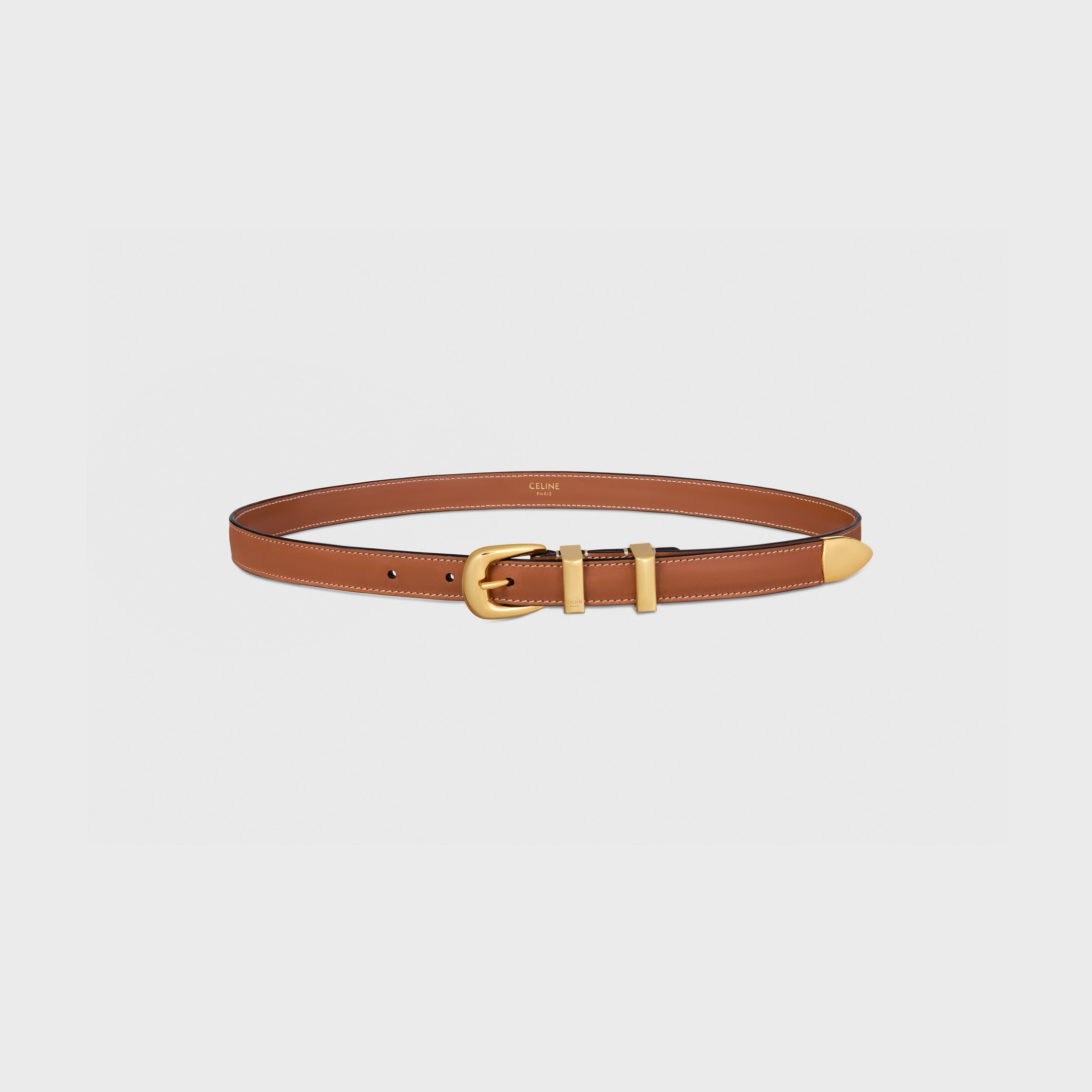 Ceinture Western 18 MM en Cuir de Veau Naturel