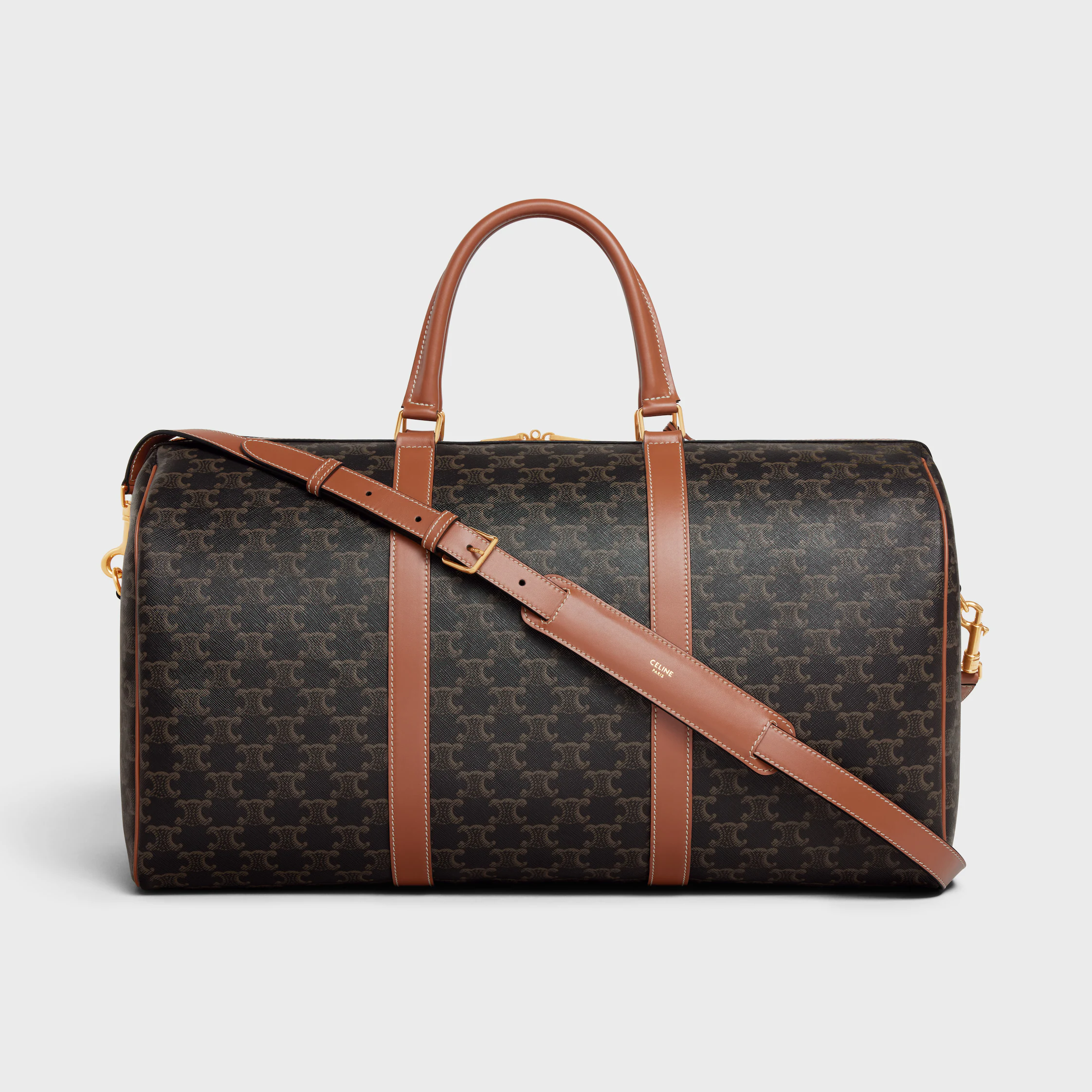 Grand sac à main IN Triomphe en toile et cuir de veau