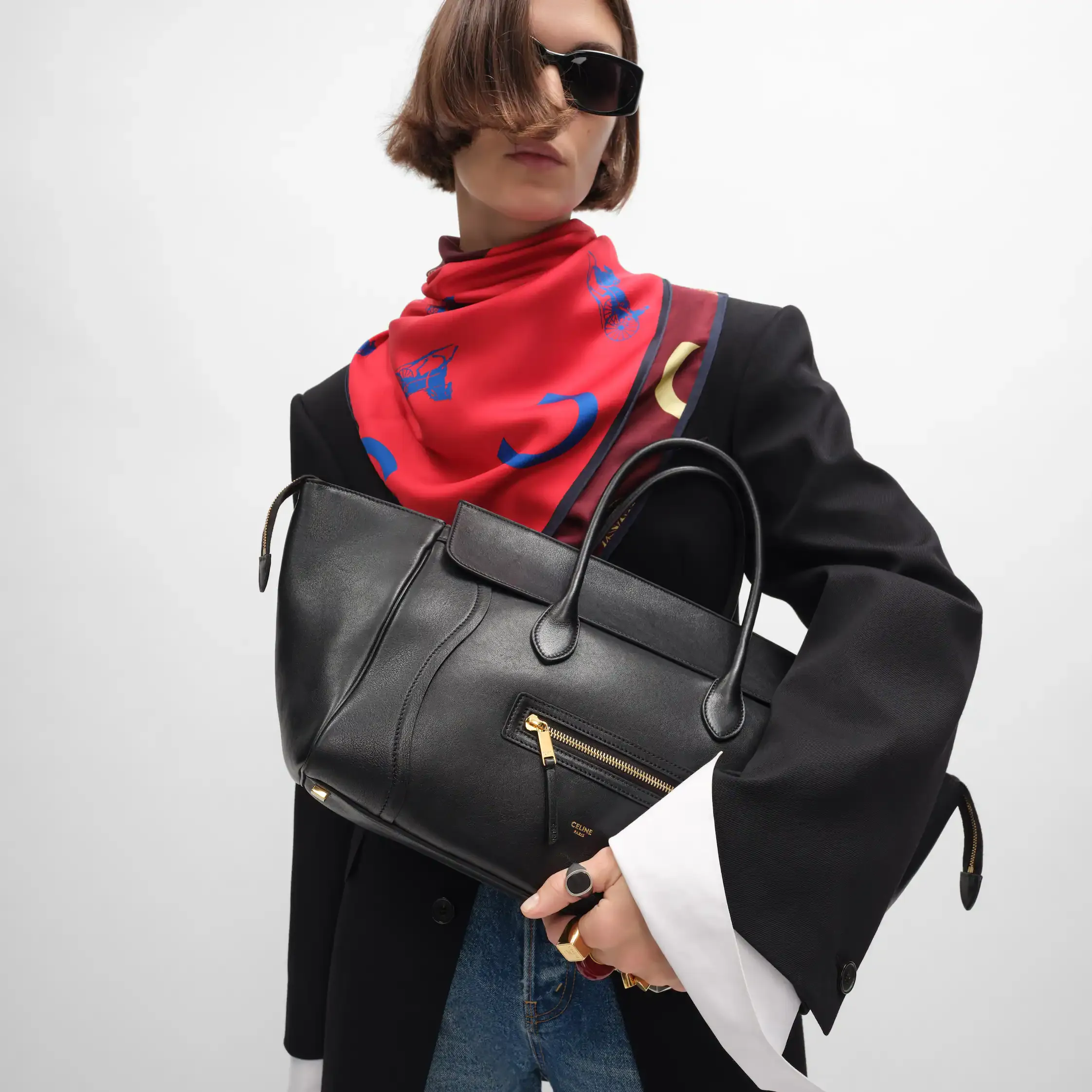 VALISE EN PEAU DE MOUTON SOUPLE ET BRILLANTE