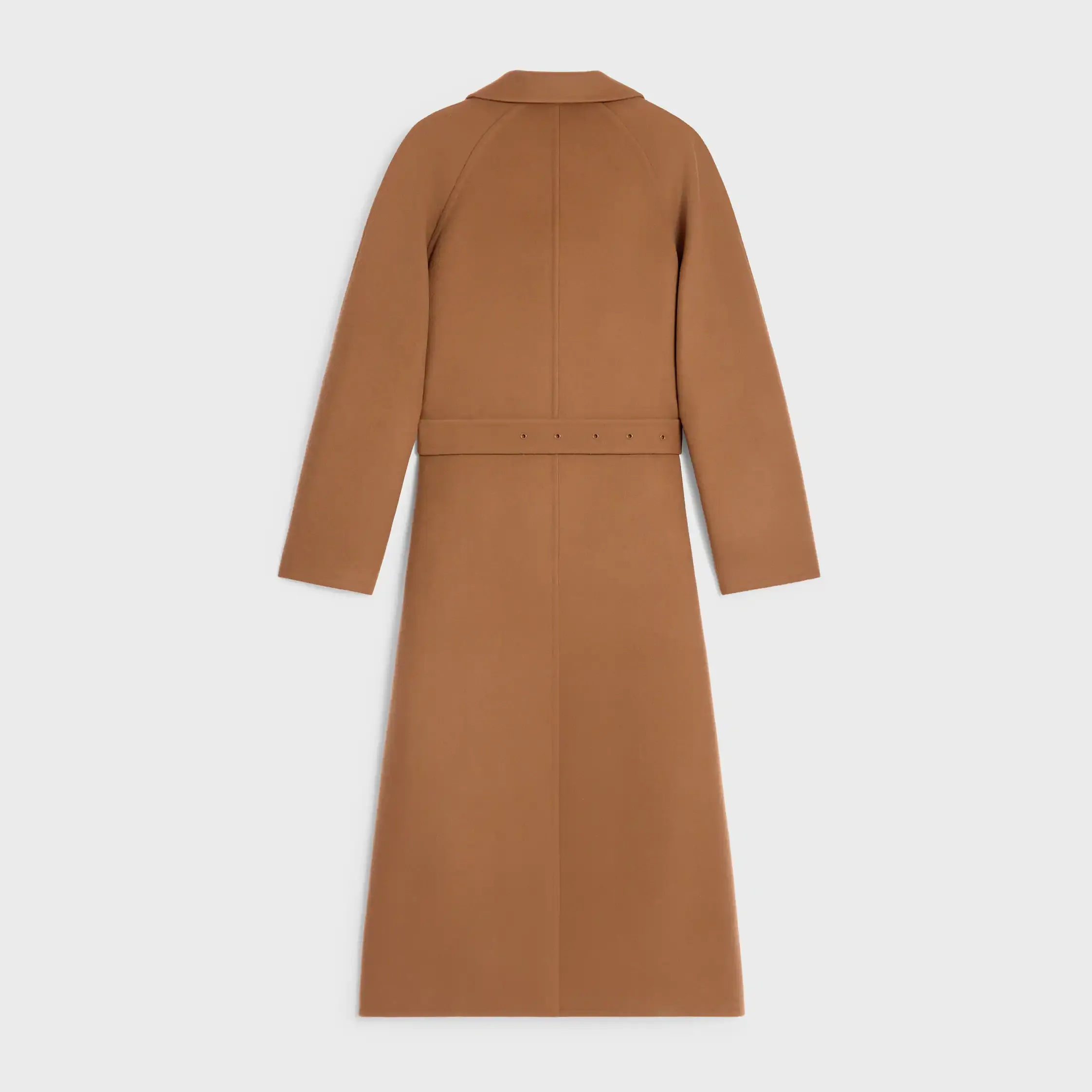 manteau enveloppant en laine et cachemire double-face