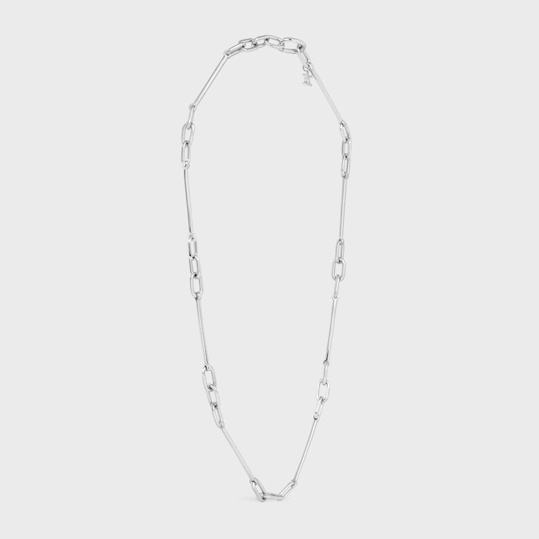 COLLIER DE CHARMES EN LAITON FINI RHODIUM