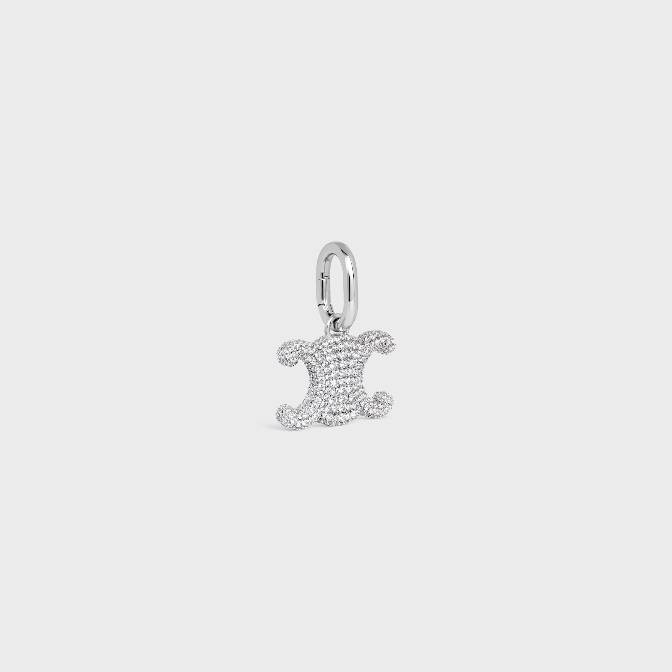 Charms Celine Triomphe en strass et laiton avec finition rhodiée
