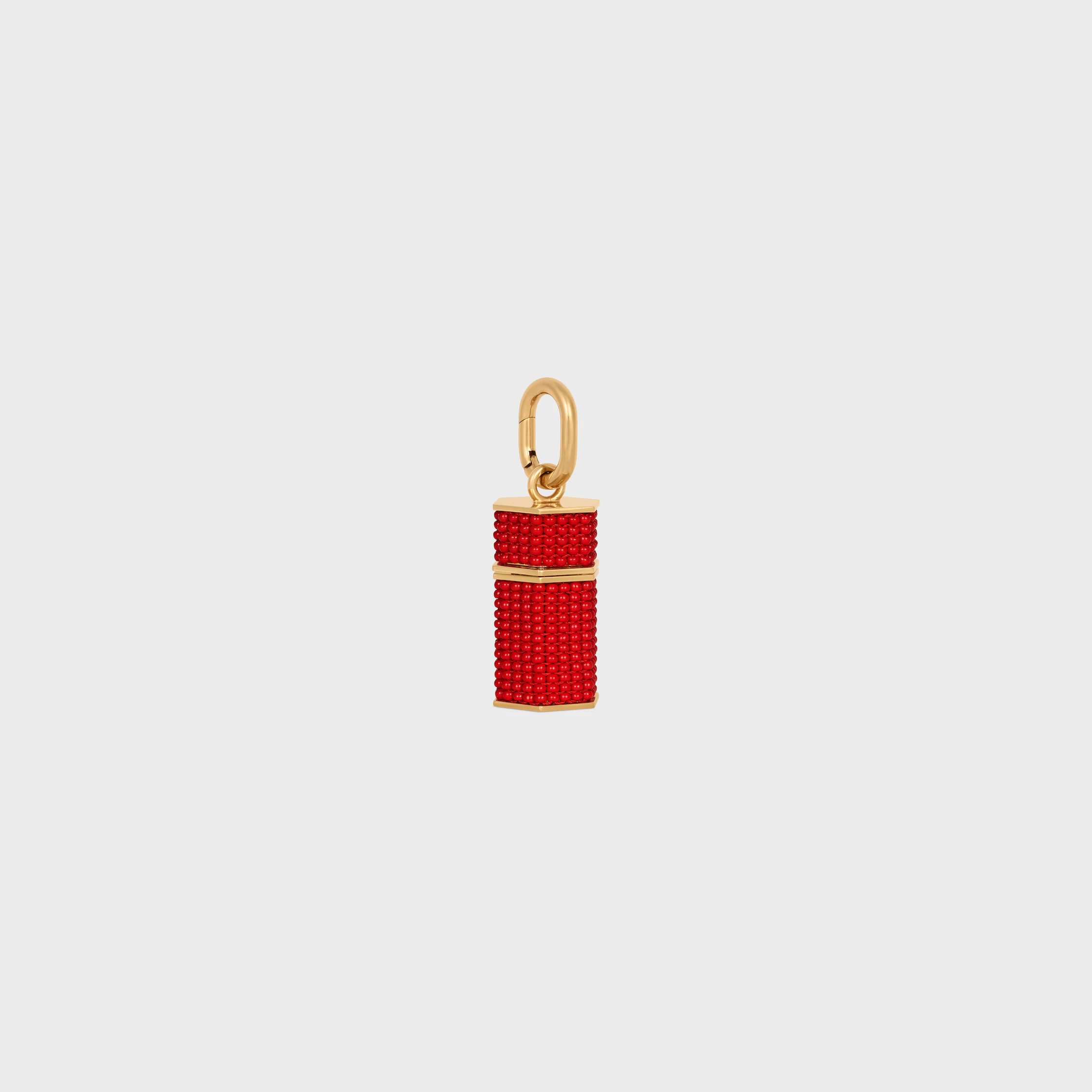 Boîte à breloques Celine en perles et laiton avec finition or