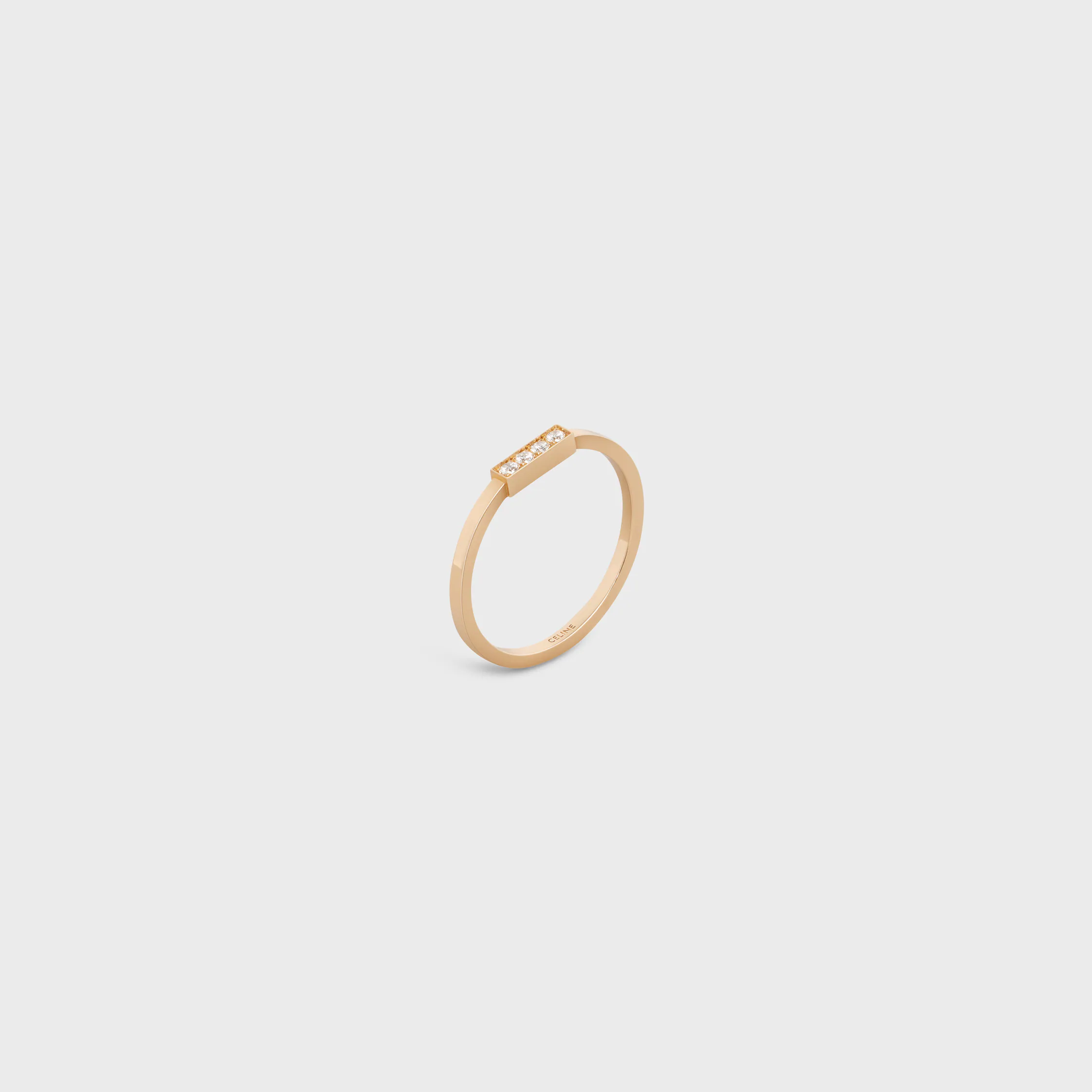 Anneau Celine Line en or jaune et diamants