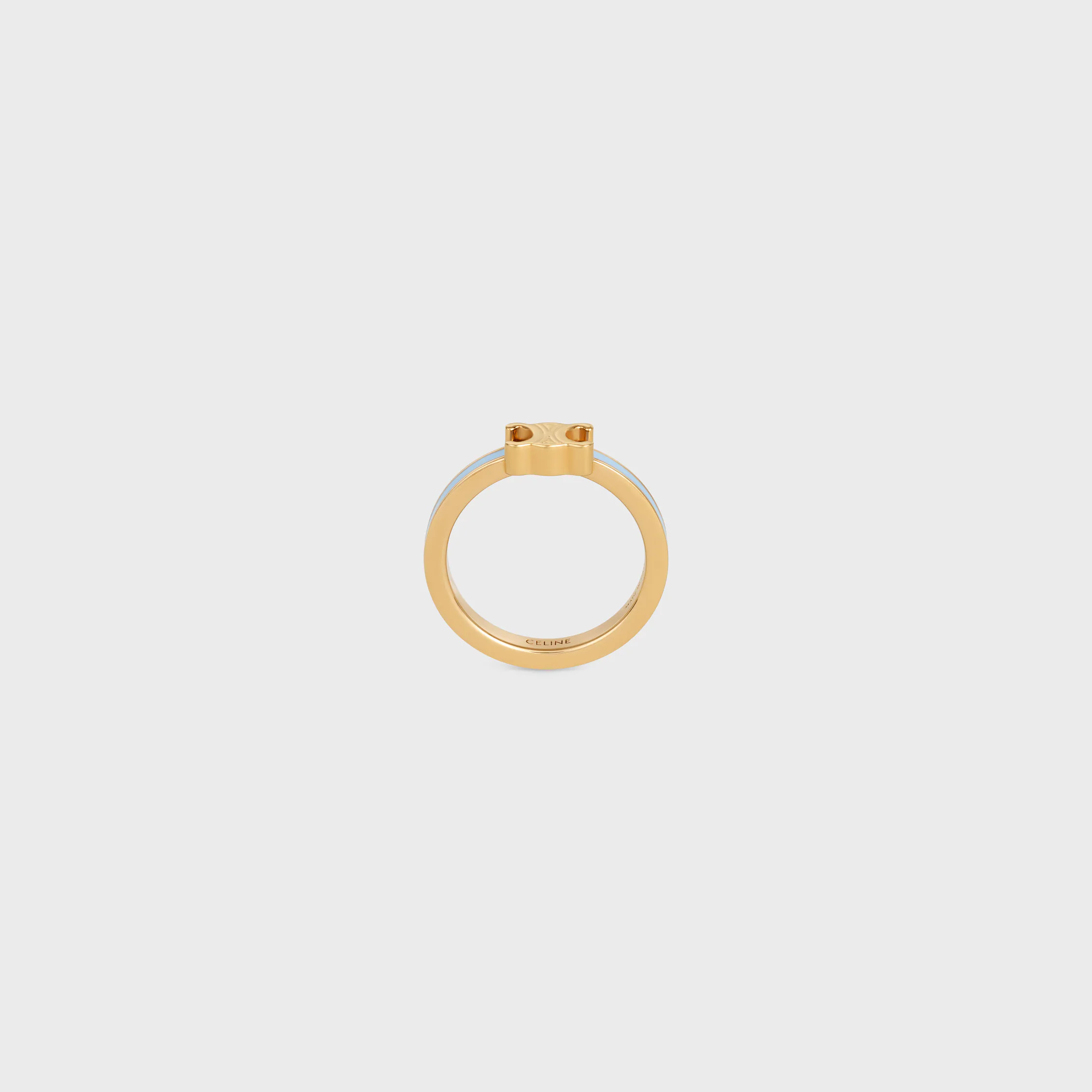 Bague Triomphe en émail et laiton fini or