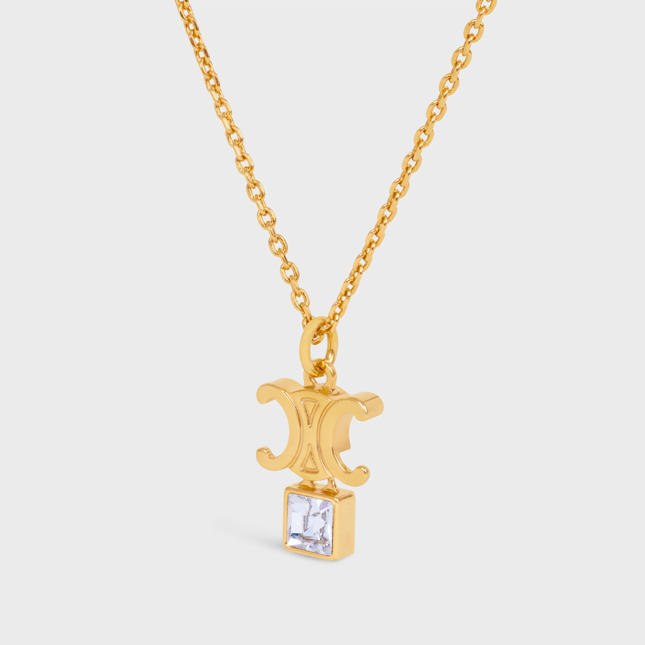 Collier Triomphe Twinkle en strass et laiton avec finition or