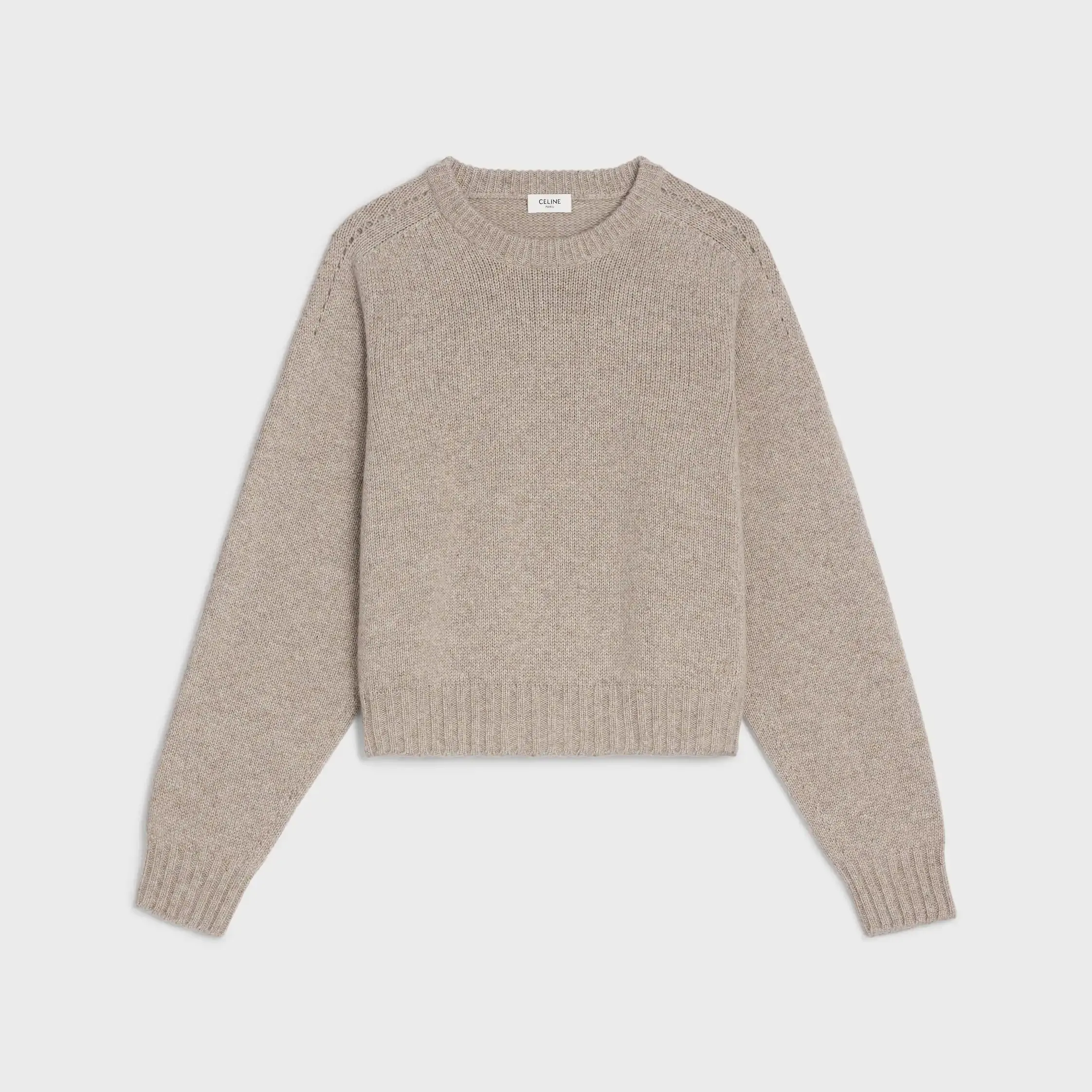 SWEAT EN CASHMERE SANS COUTURE À COL ROND