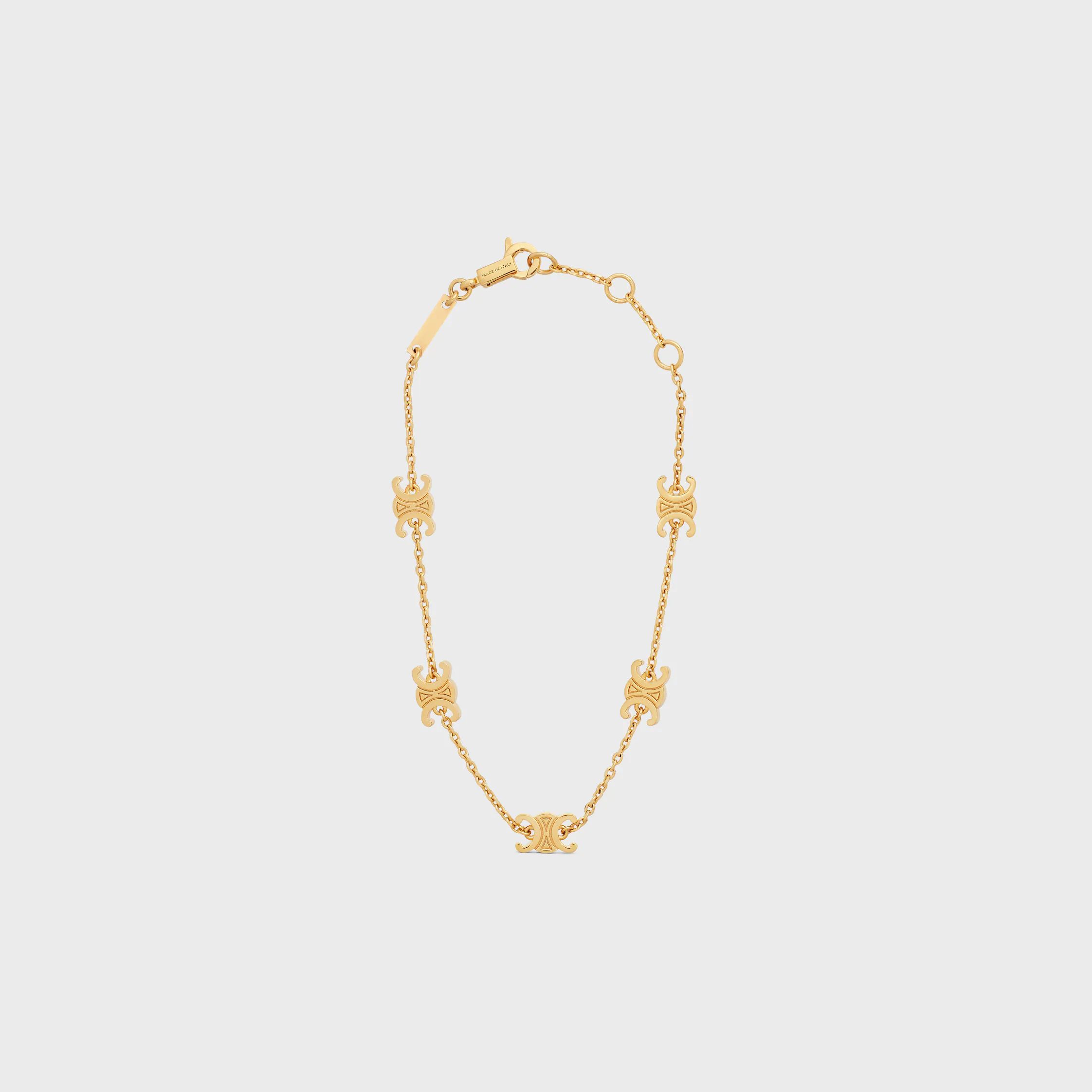 Bracelet Triomphe Mini Triomphe en laiton fini or