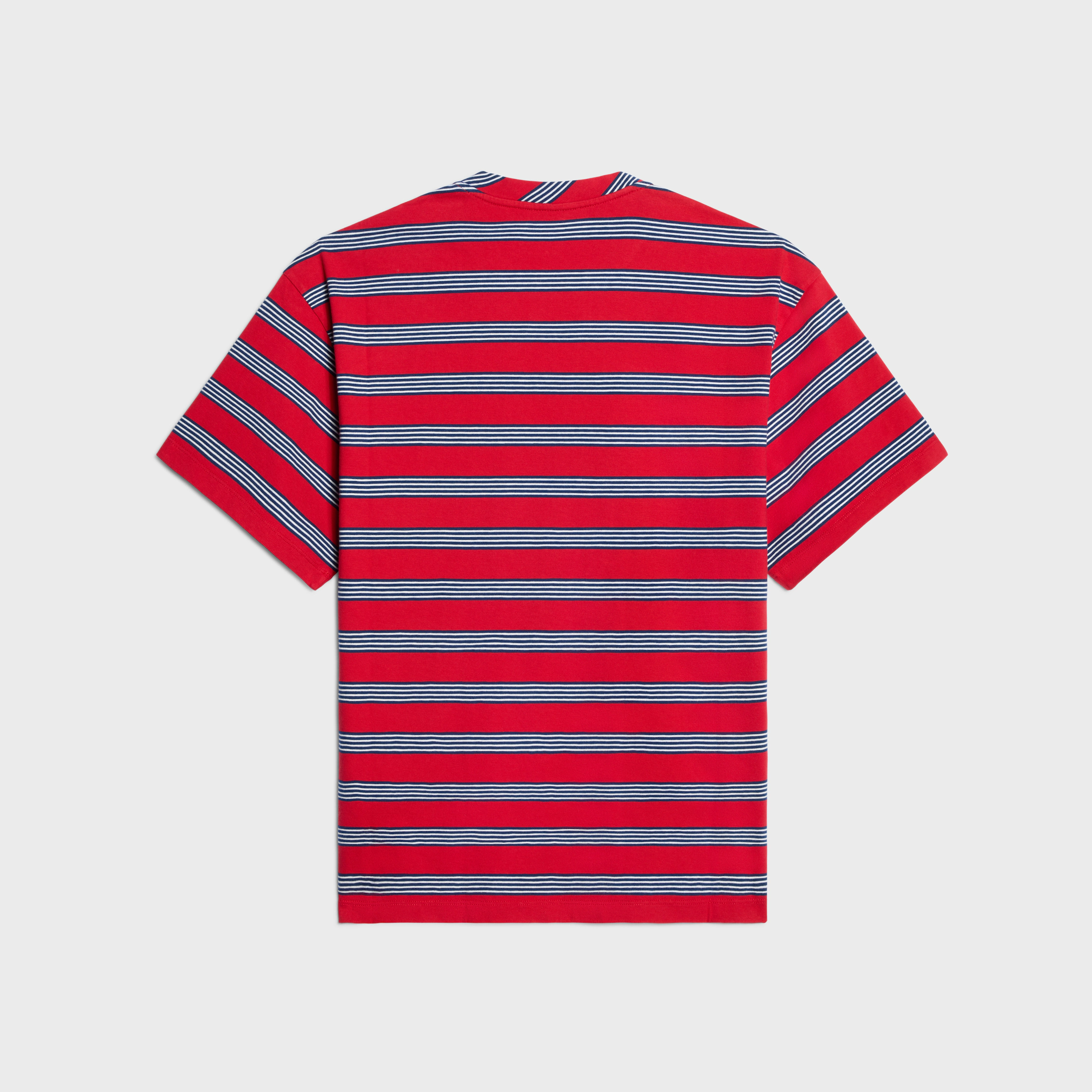 t-shirt régulier EN COTON À MAILLES À RAYURES