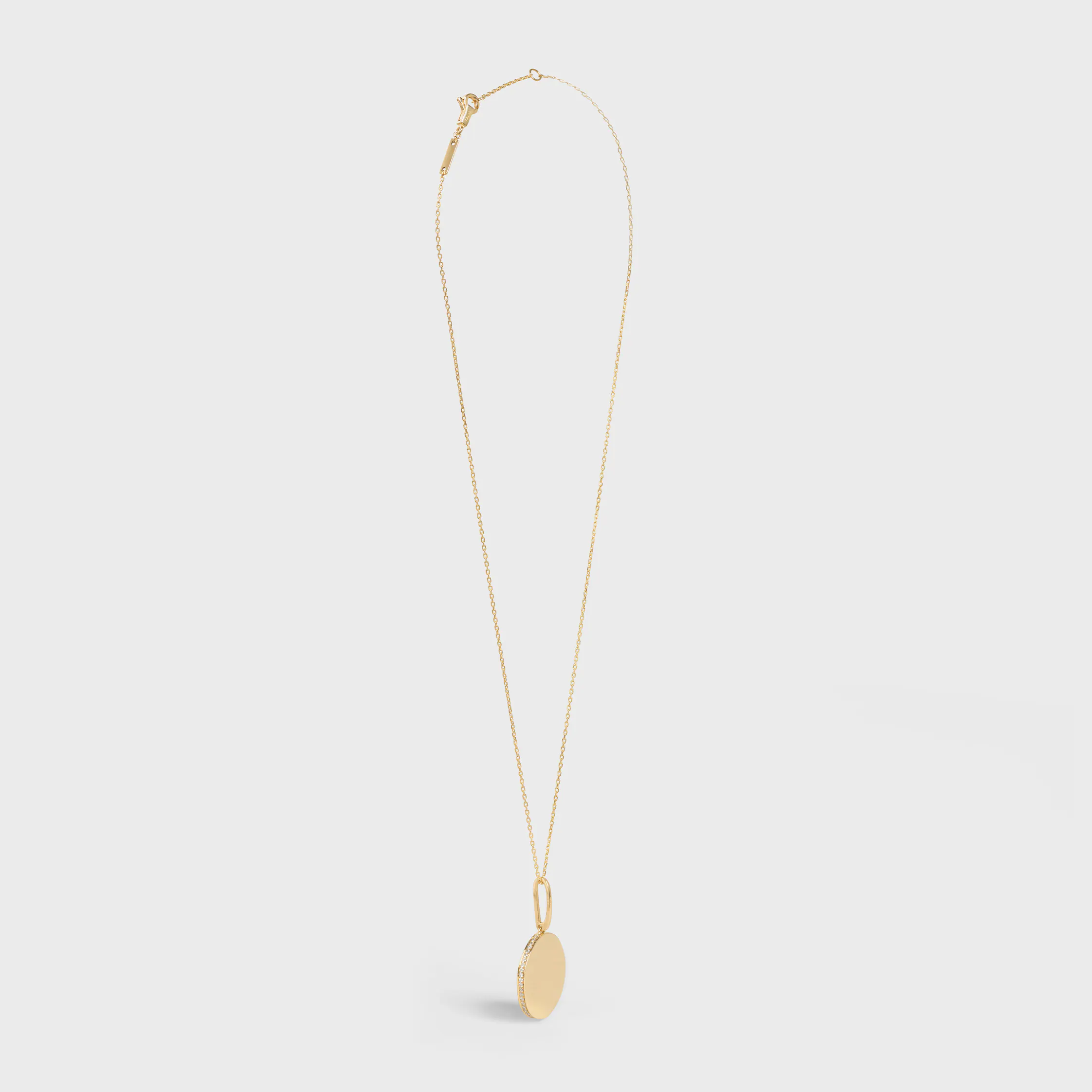 Collier Médaille Celine Small en Or Jaune et Diamants