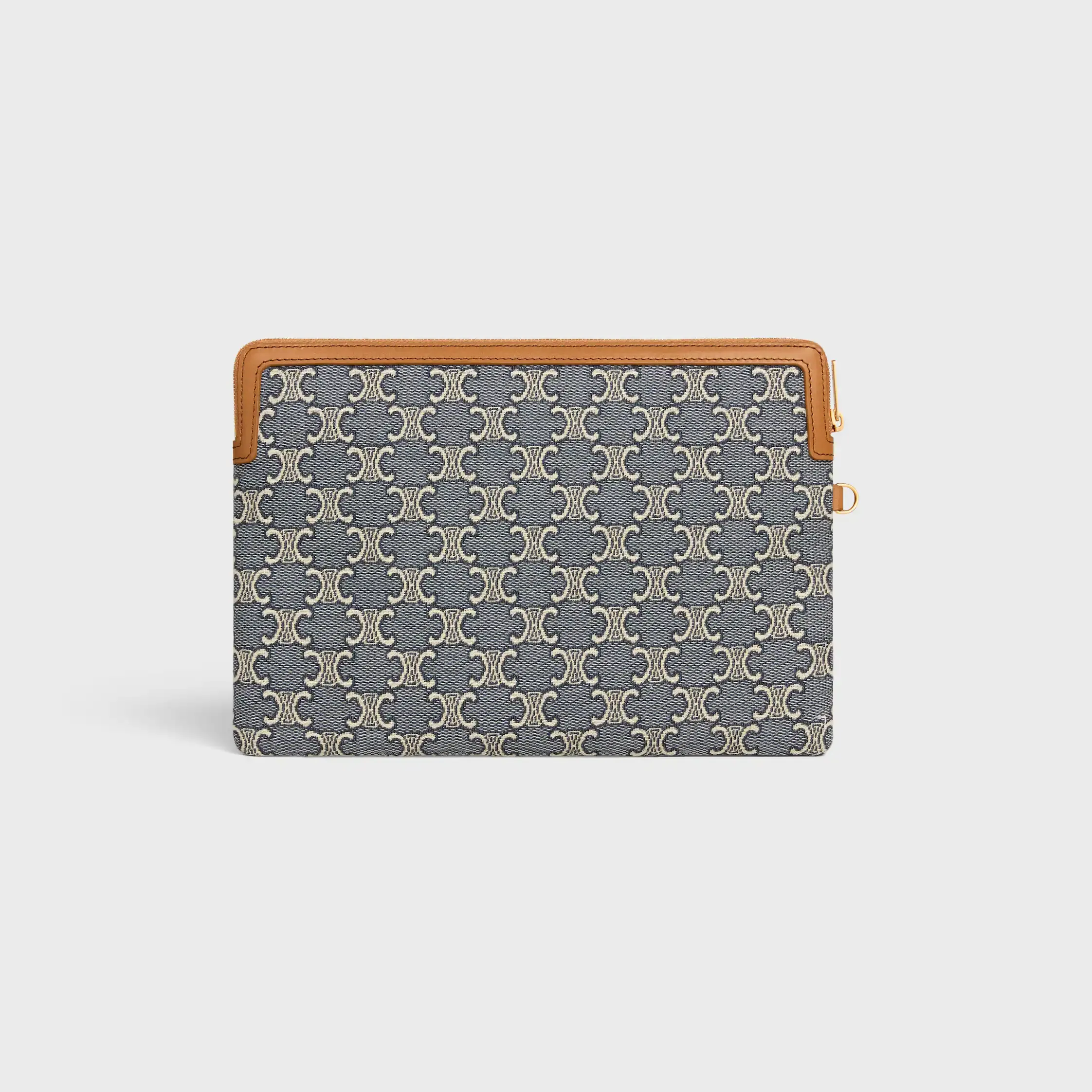 PETIT PORTÉE AVEC SANGLE CUIR TRIOMPHE EN JACQUARD TRIOMPHE TOUTE PIÈCE