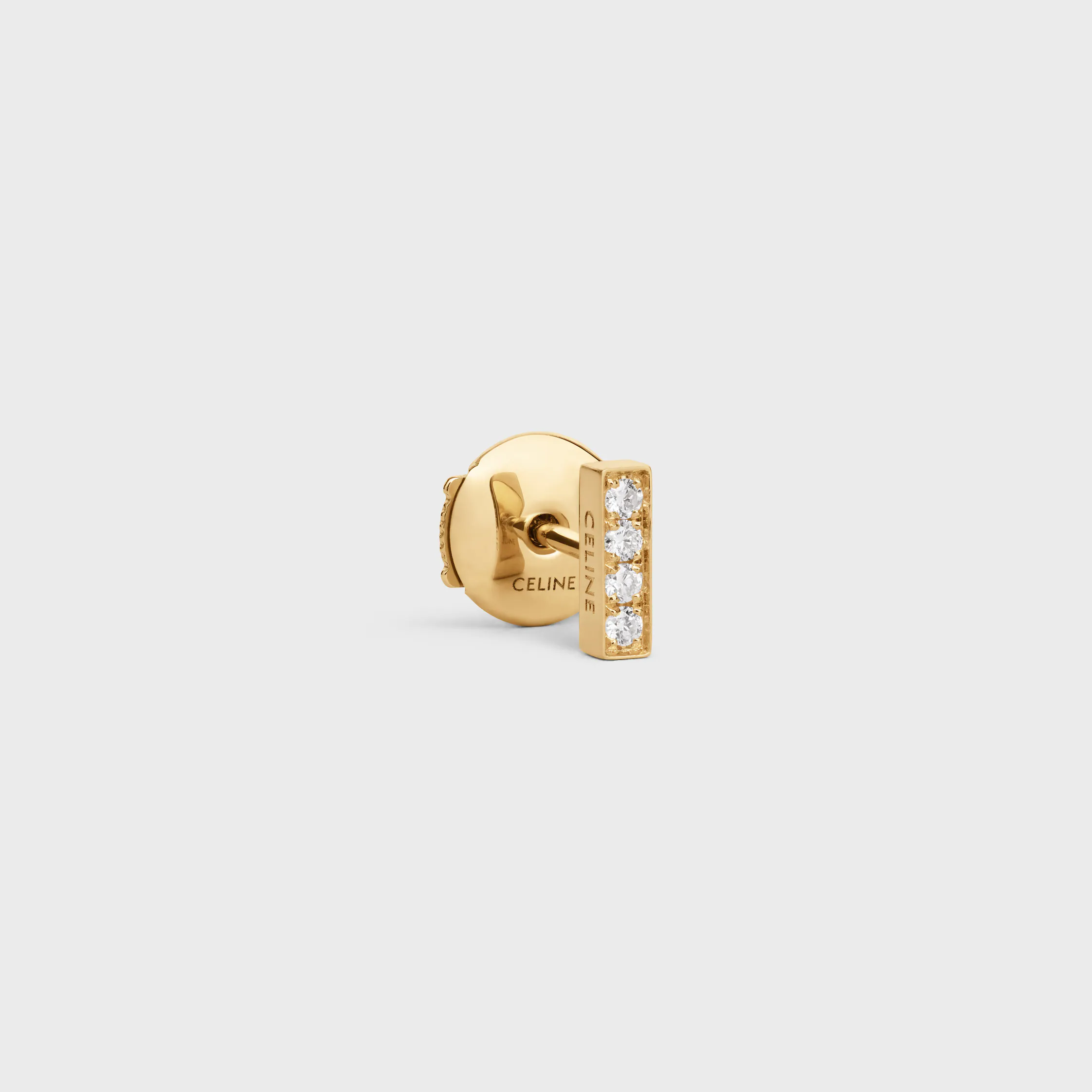 Boucle d'oreille Celine Line en or jaune et diamants